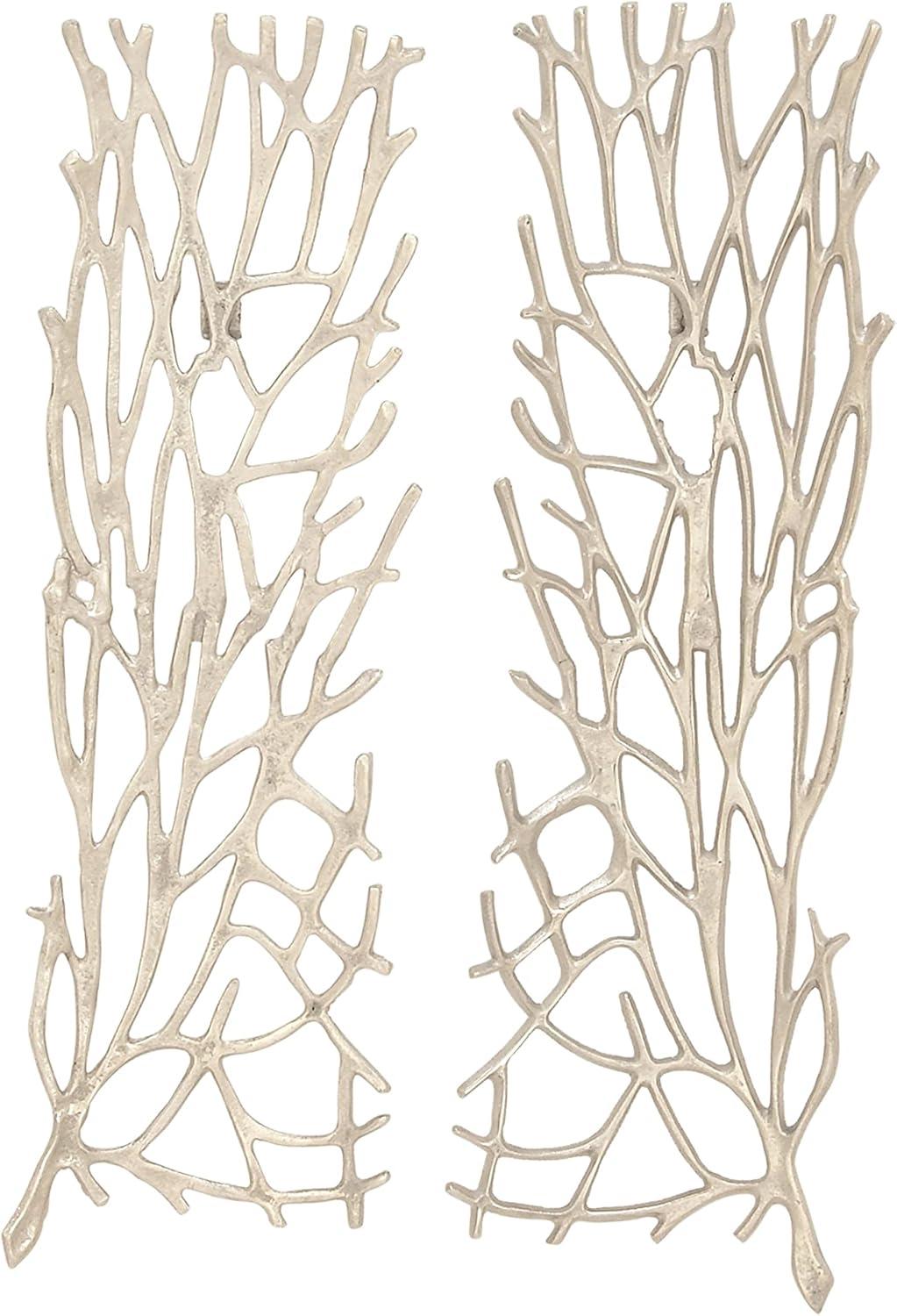 Aluminum Metal Inspired Coral Home Wall Decor