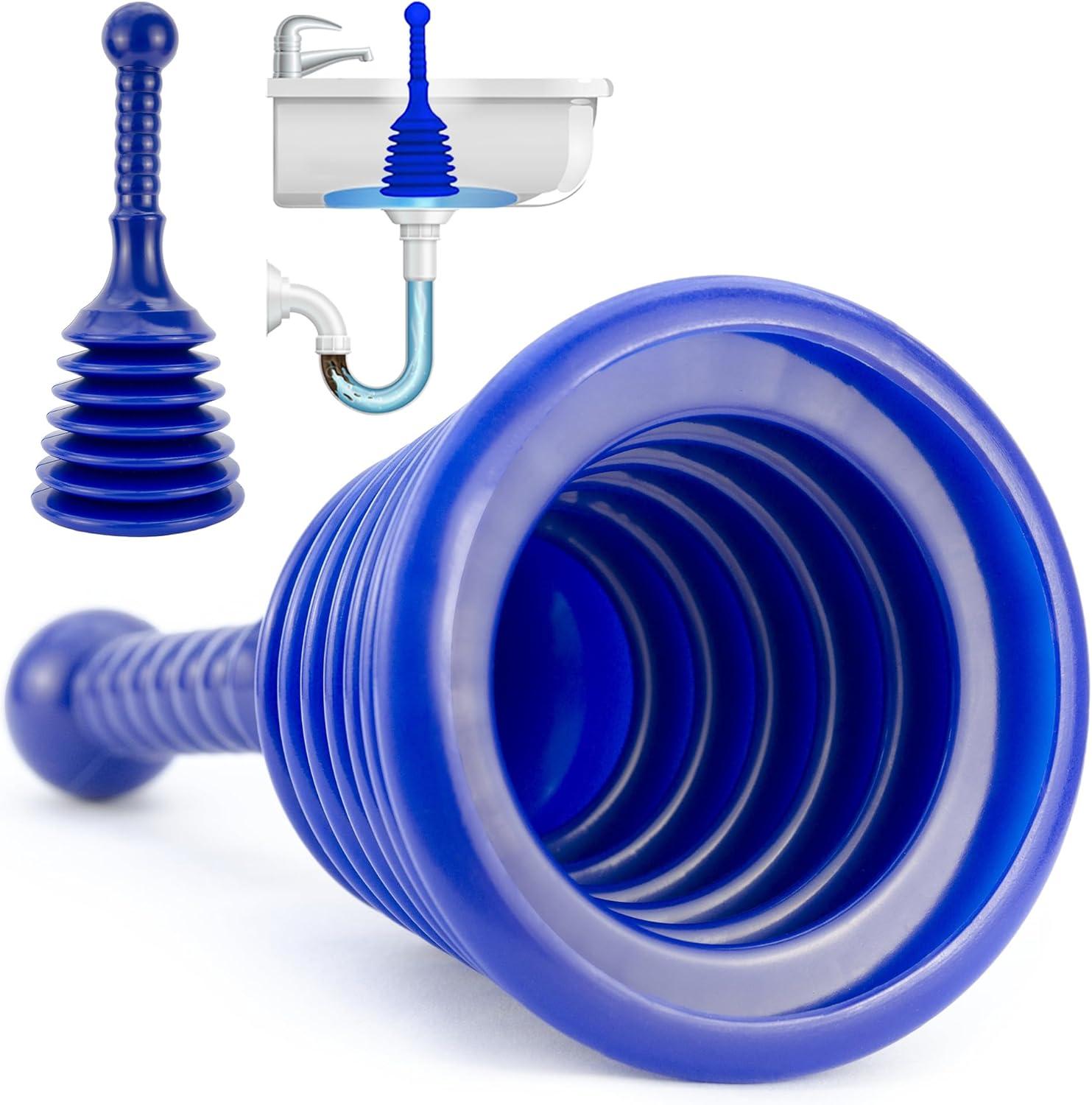Luigi's Sink Drain Plunger - Ideal for Bathrooms, Kitchens, Sinks, Showers