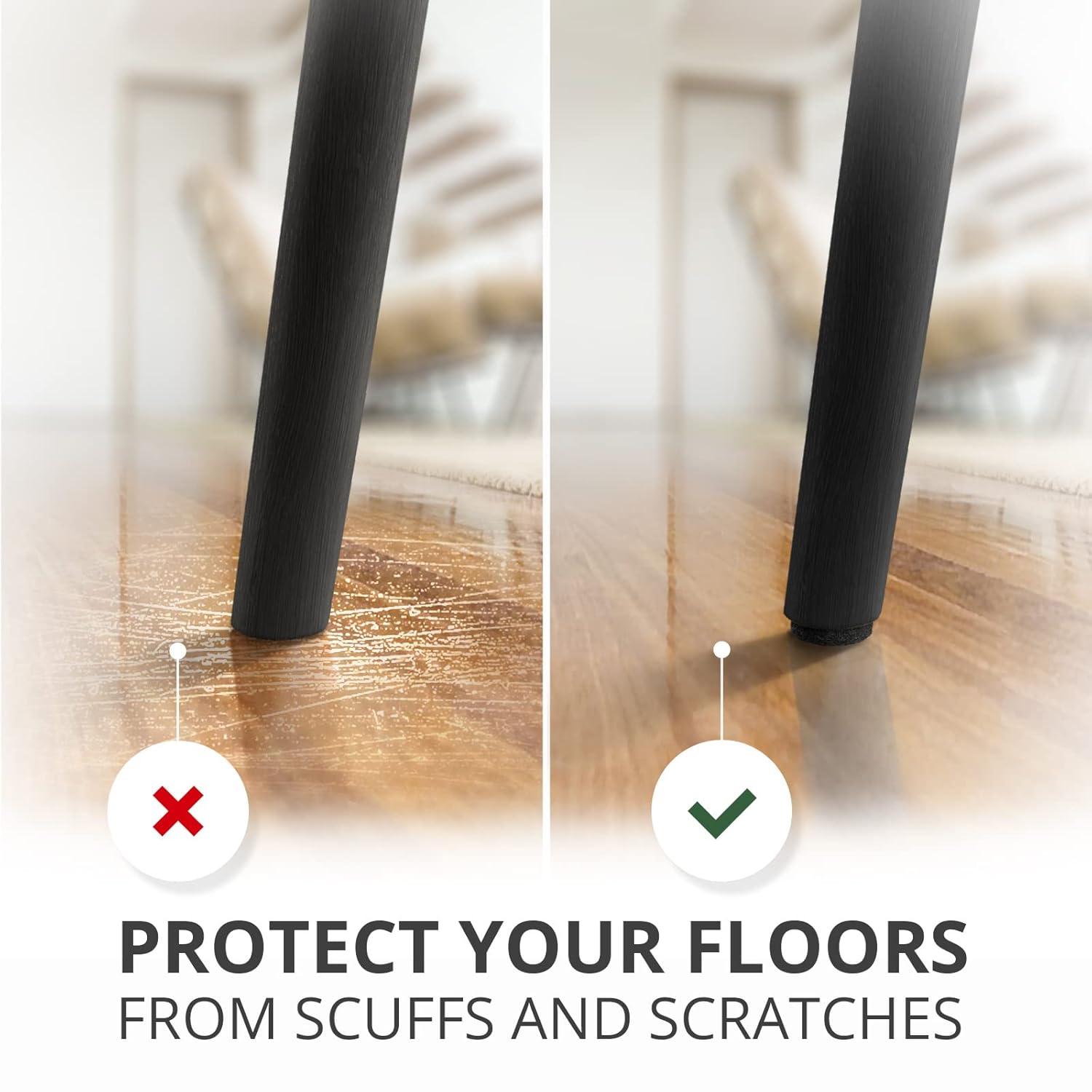 357-Piece Black Felt Heavy Duty Anti-Scratch Furniture Pads Set