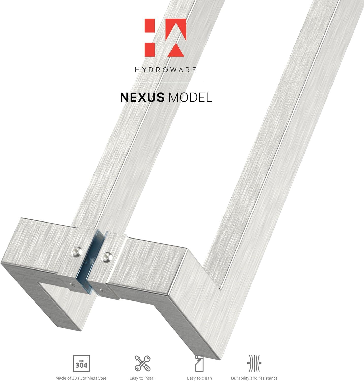 Satin Push/Pull Door Handle - Modern Contemporary Long Stainless Steel Push Pull Door Handle for Home Entrance Glass Shower Wooden Barn & Office Store Shop Doors