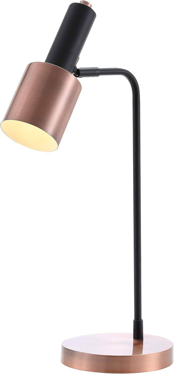 Brady 22" Black and Copper Metal LED Desk Lamp