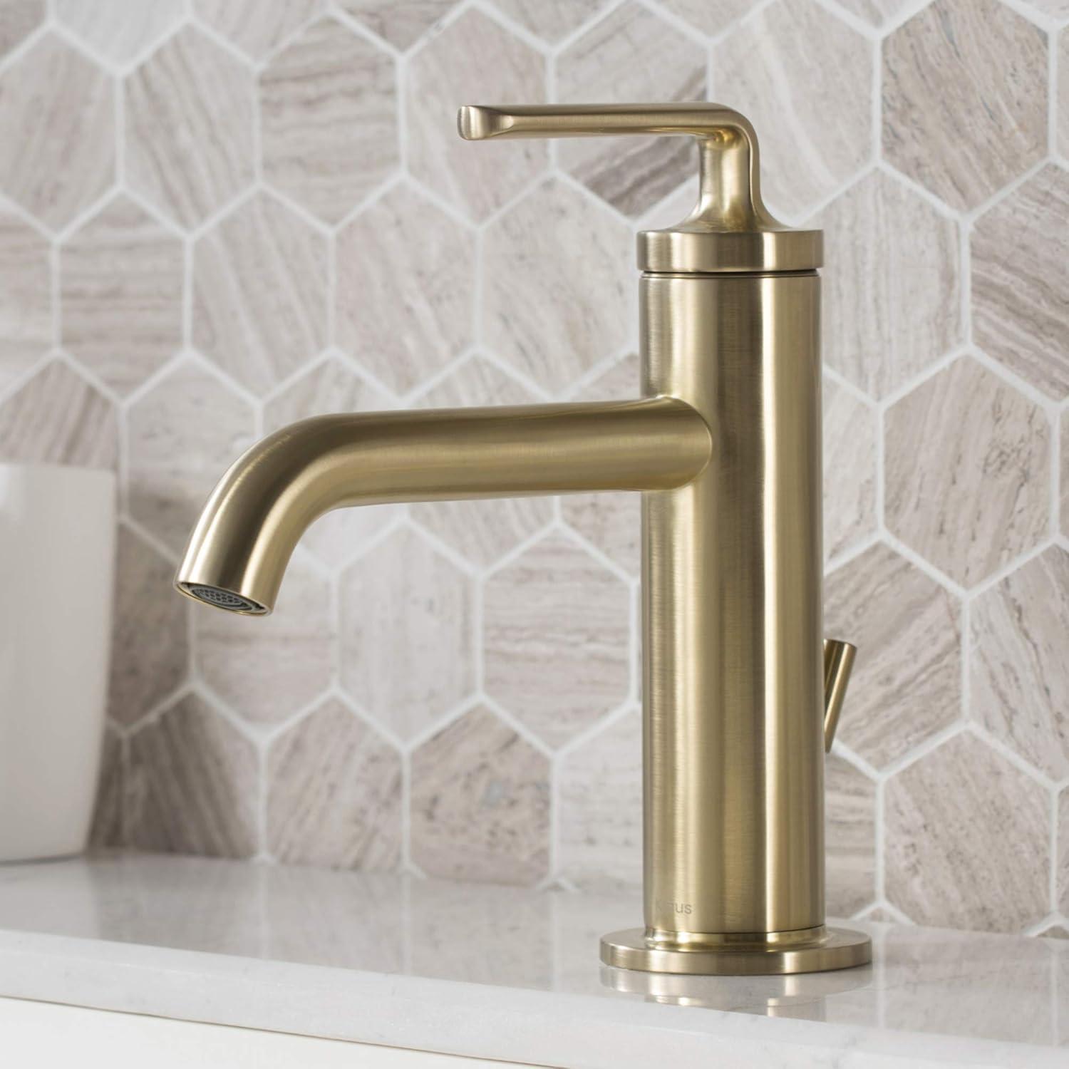 Ramus Single Handle Vessel Sink Bathroom Faucet with Drain Assembly