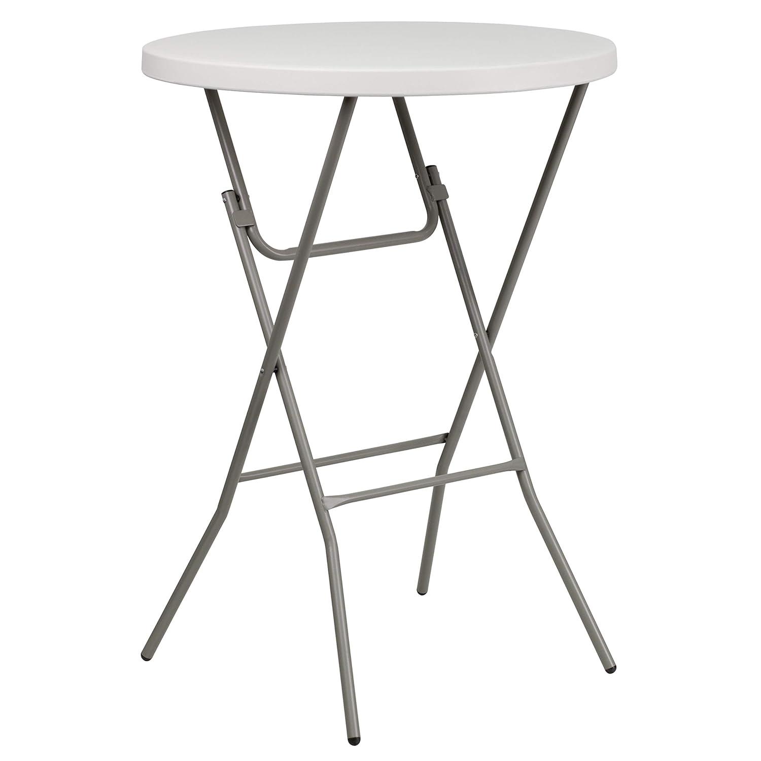 Flash Furniture Parker Round Plastic Bar Height Folding Event Table