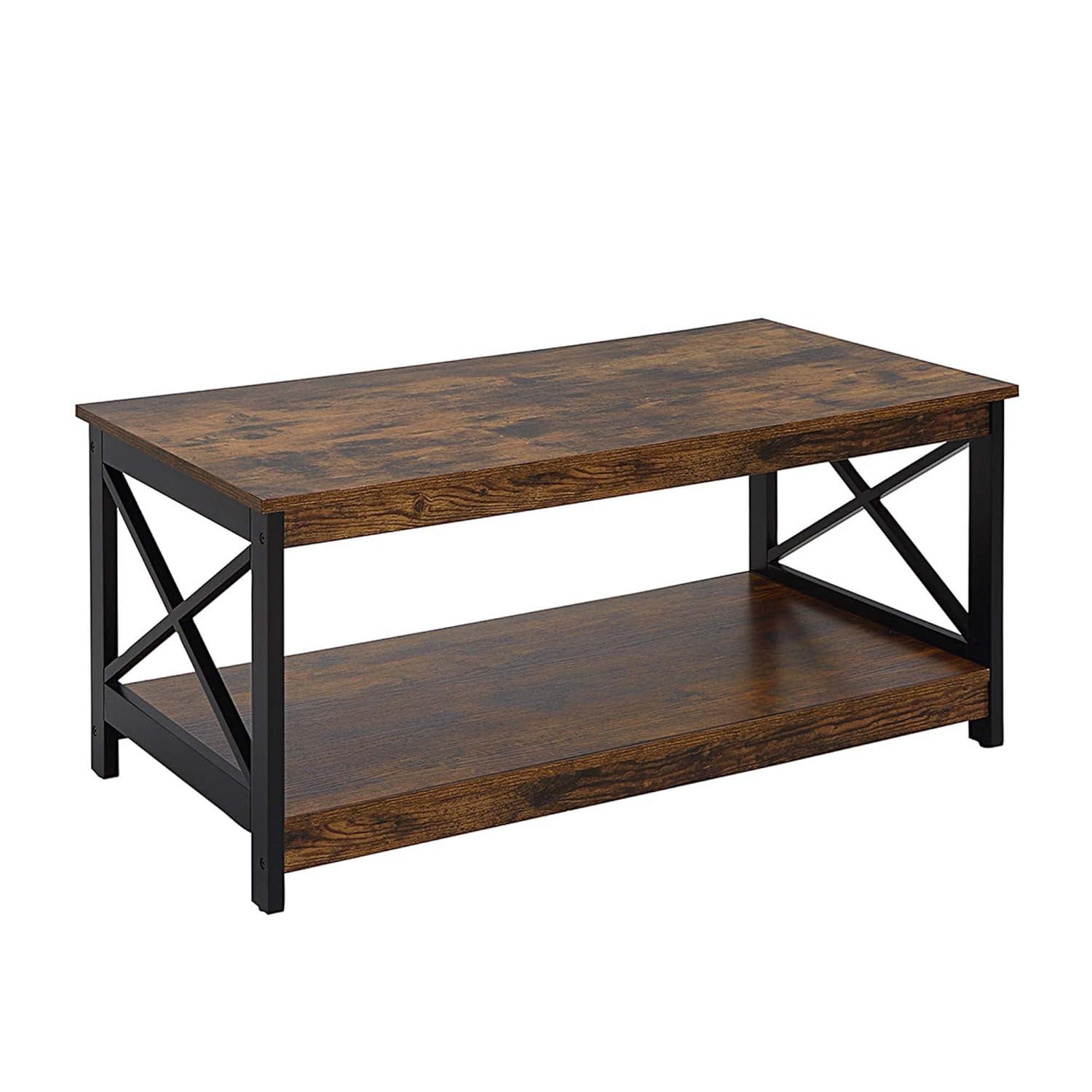 Convenience Concepts Oxford Coffee Table with Shelf, Coral