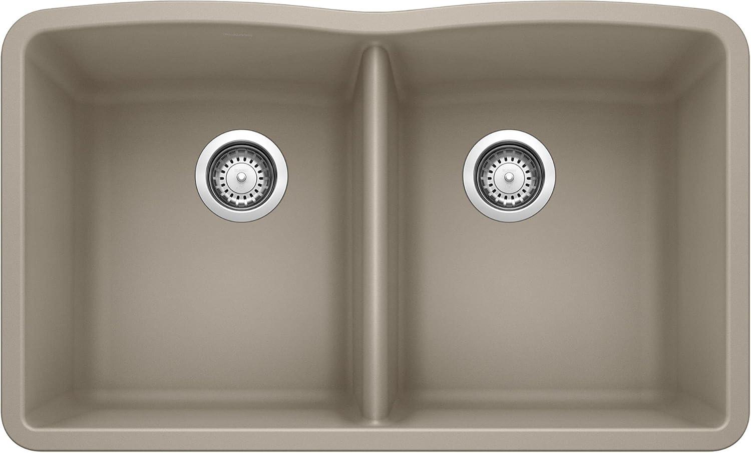 Diamond SILGRANIT 32" L x 19.36" W Double Basin Undermount Kitchen Sink