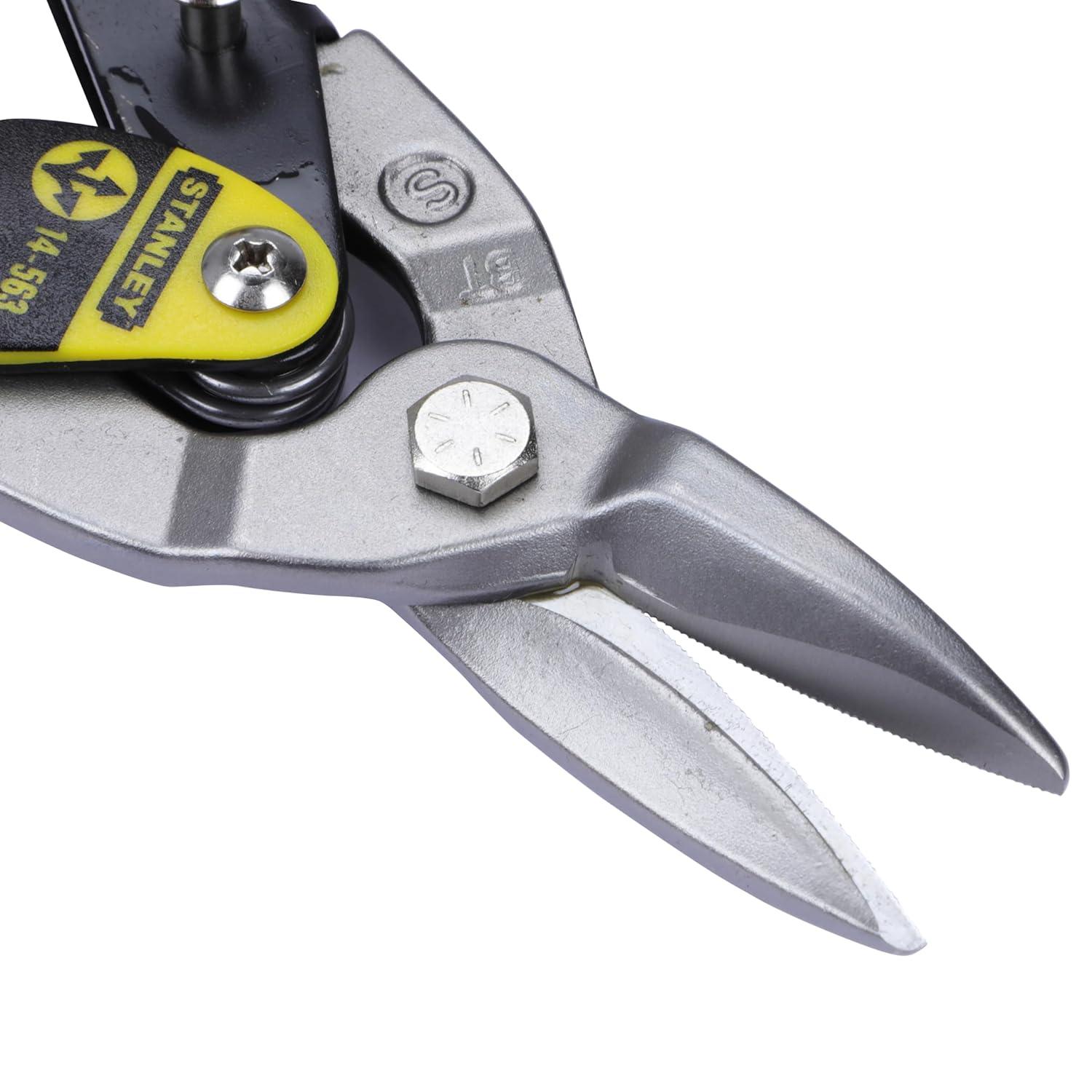 STANLEY - Yellow Aviation Snips Straight Cut 250mm (10in)