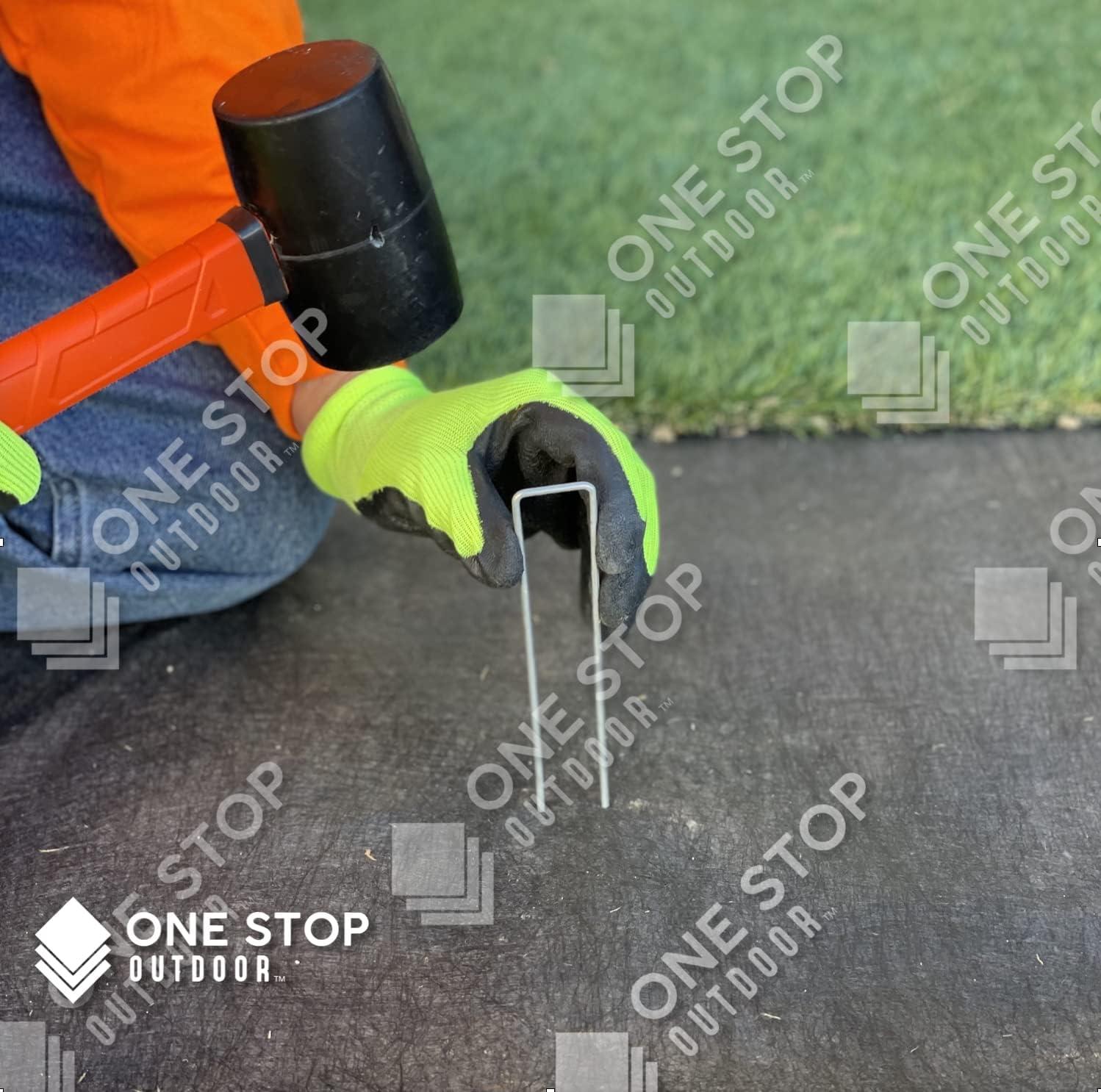 50-Pack Green TOP, 6 Inch Garden Stakes, Landscape Staples, U-Type Turf Stake for Artificial Grass, Rust Proof Sod Pin for Securing Fences Weed Barrier Fabric Outdoor Wires Tents & Tarps