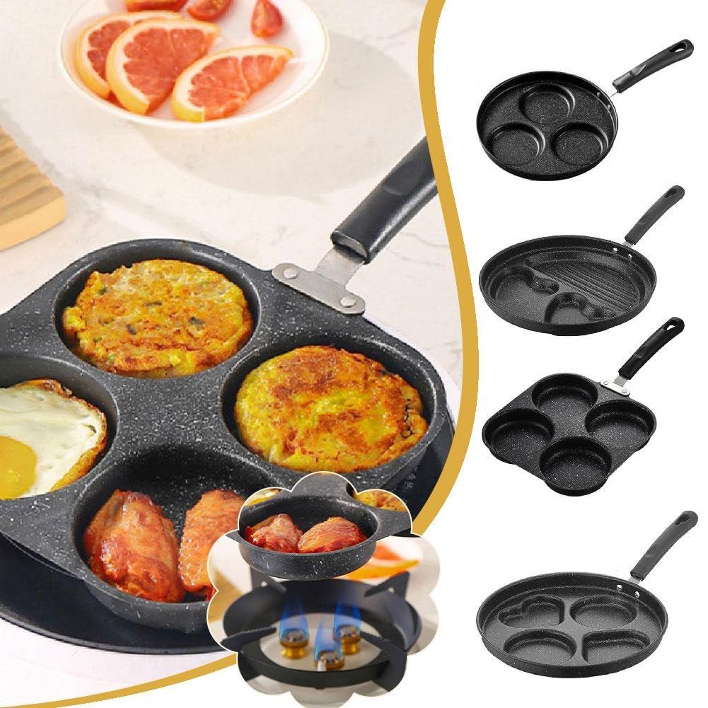 Egg Pan,Breakfast Frying Pan,4 Cup Egg Pans Nonstick,Nonstick Granite Omelette Skillet,Pancake Pan and Egg Cooker and Grill Pan,Suitable for Gas and Induction Cooktops