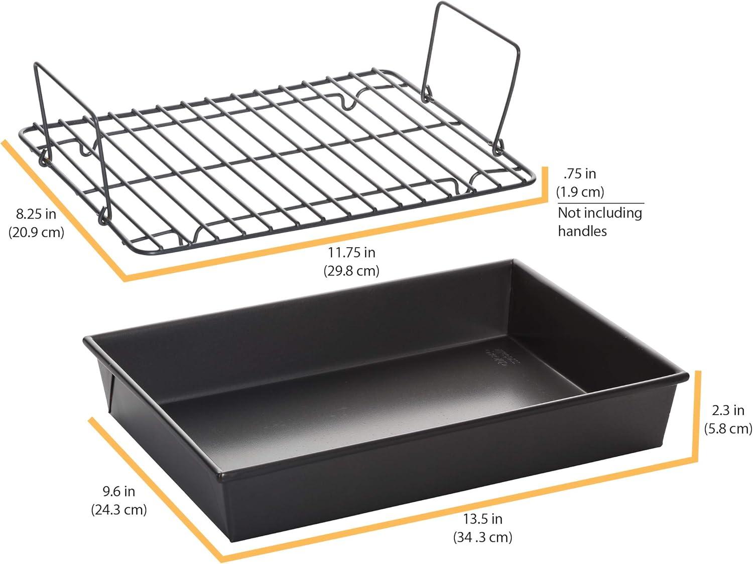 Chicago Metallic Chicago Metallic Professional 13-Inch Non-Stick Roast Pan With Rack