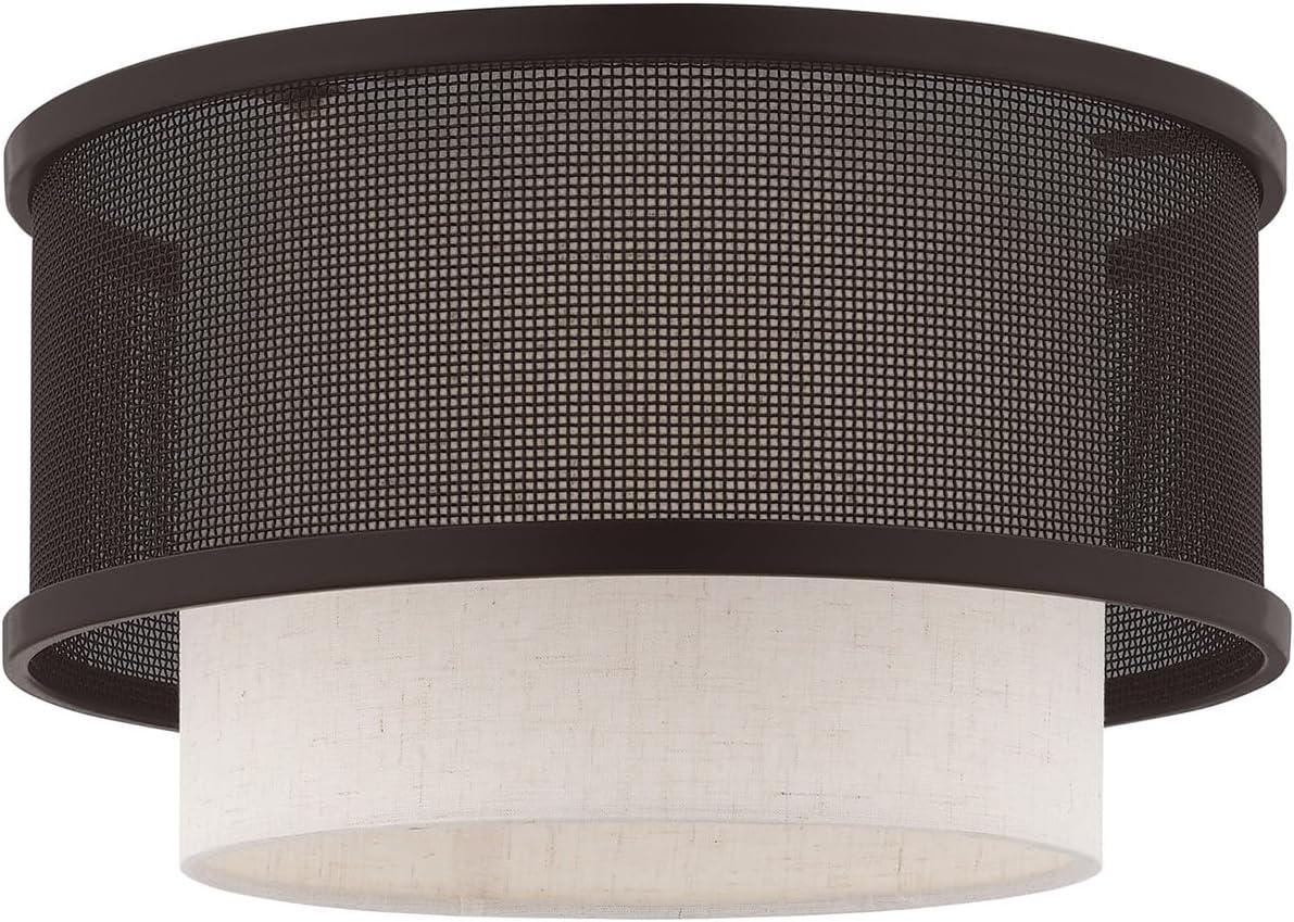 Livex Lighting Braddock 1 - Light Flush Mount in  Bronze