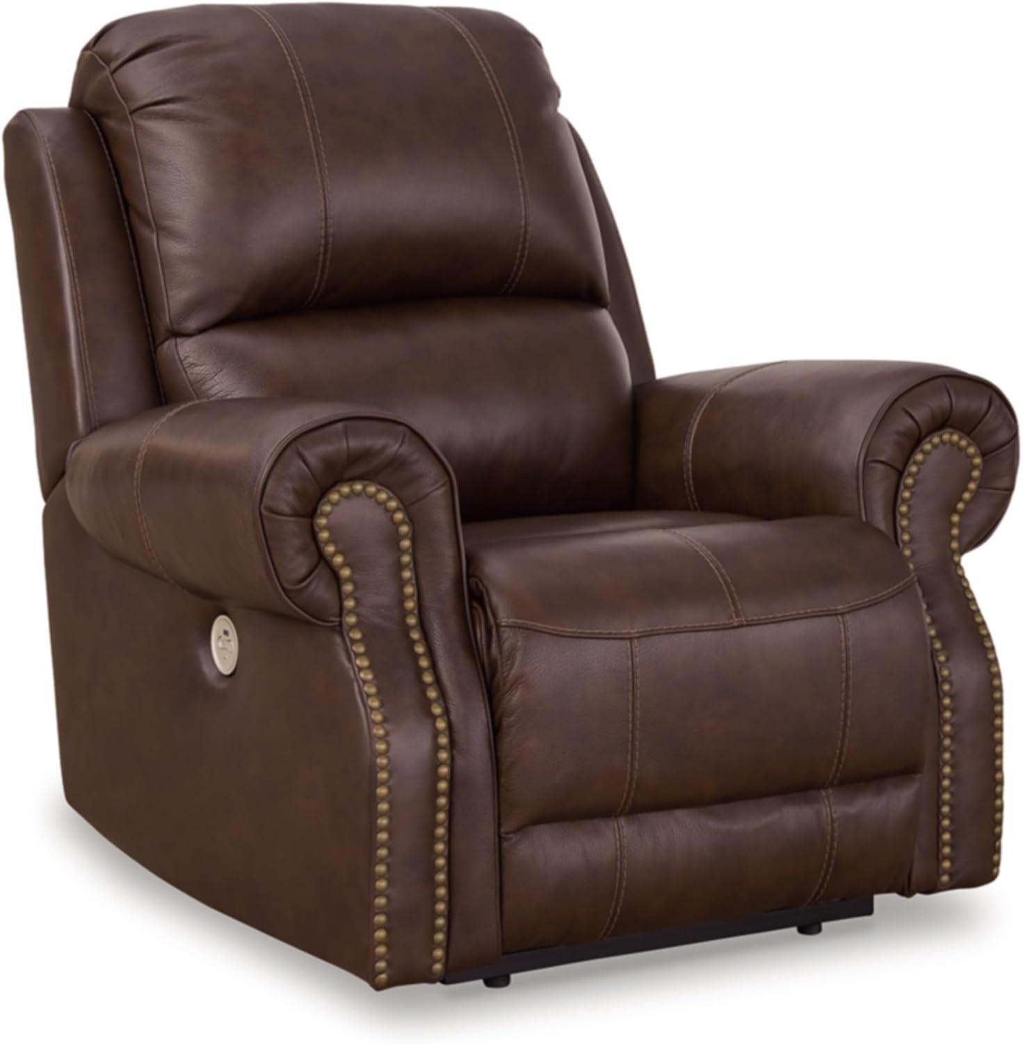 Ashley Furniture Freyeburg Walnut Power Recliner