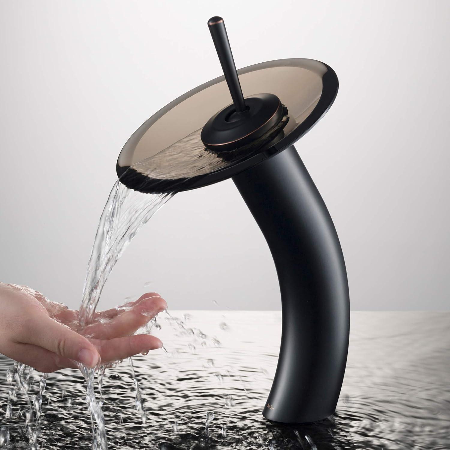 Premium Faucet Glass WaterfallVessel Bathroom Sink