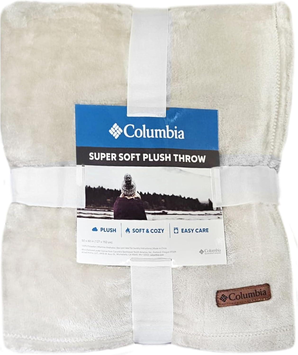Columbia Super Soft Plush Fleece Throw Blanket Color: Dark Stone Size: N/A