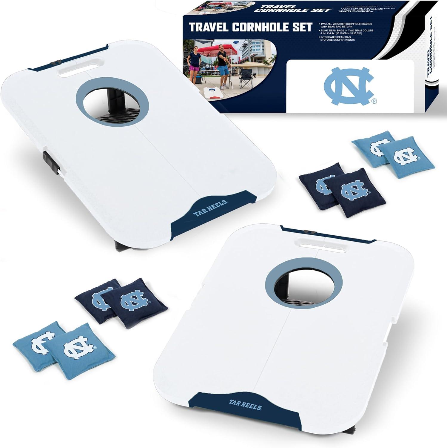 NCAA North Carolina Tar Heels All-Weather Travel Cornhole Set