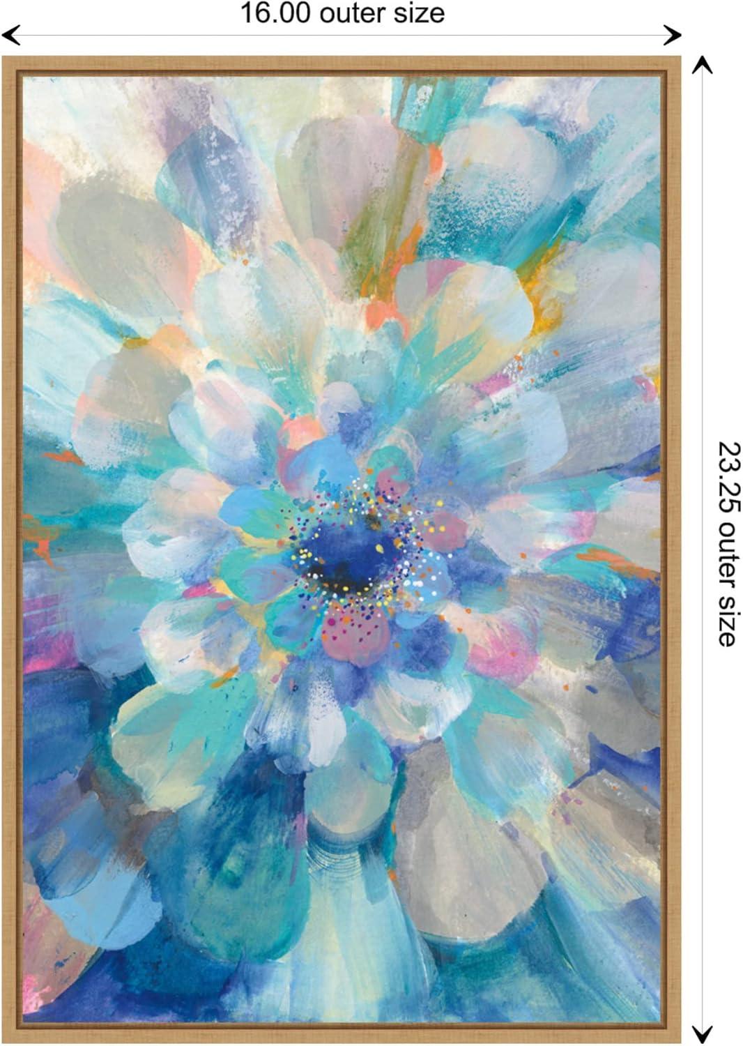 16" x 23" Intensity Floral II by Danhui Nai Framed Wall Canvas - Amanti Art: Modern Lithograph, Botanical Abstract