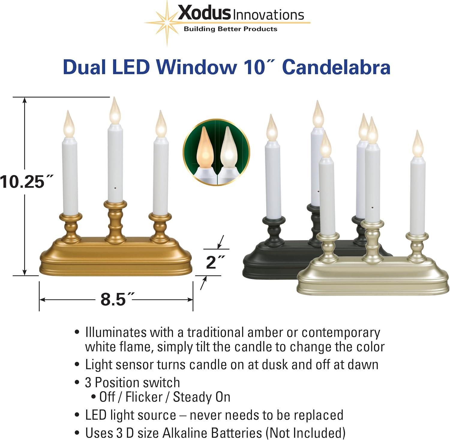 White LED Flameless Window Candle with Dusk to Dawn Sensor