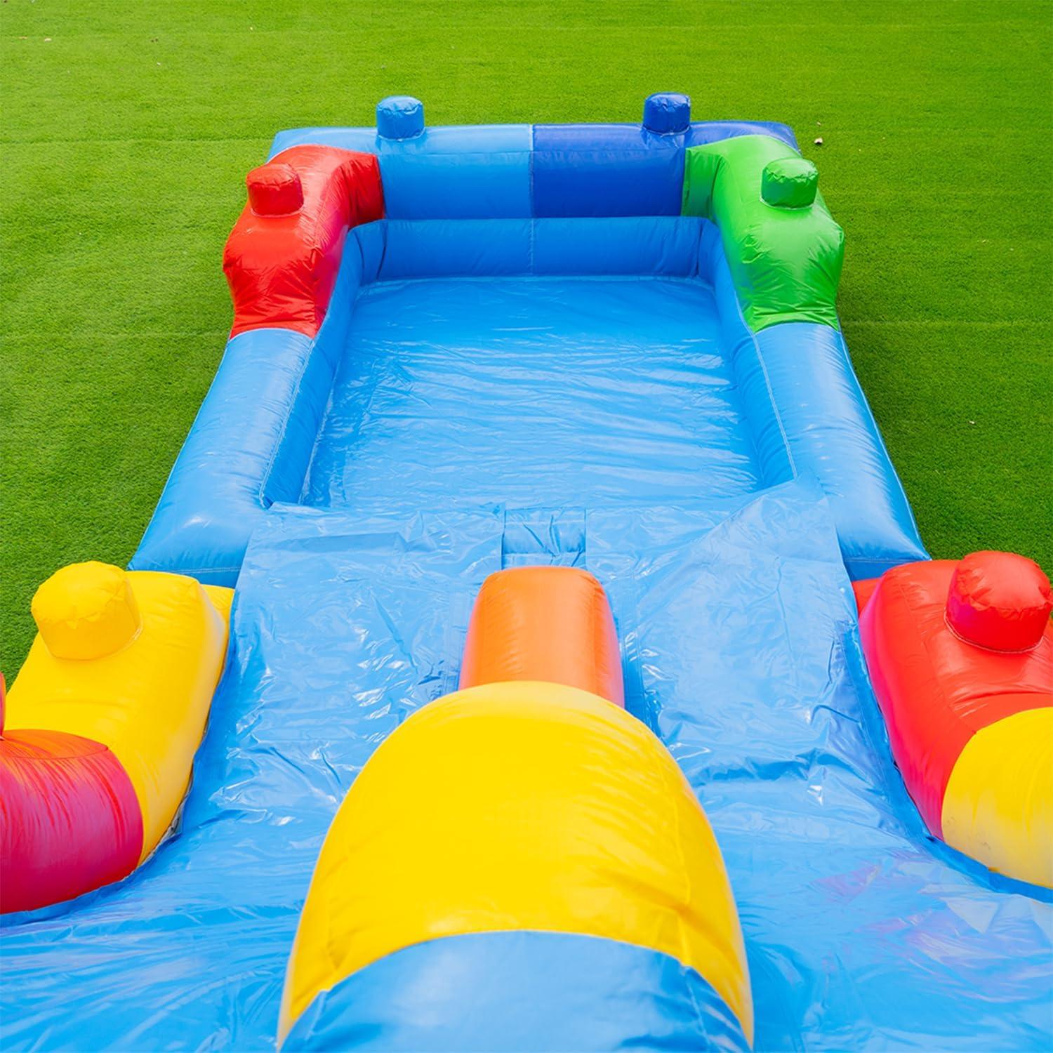 Colorful Commercial Grade Inflatable Water Slide Bounce House with Pool