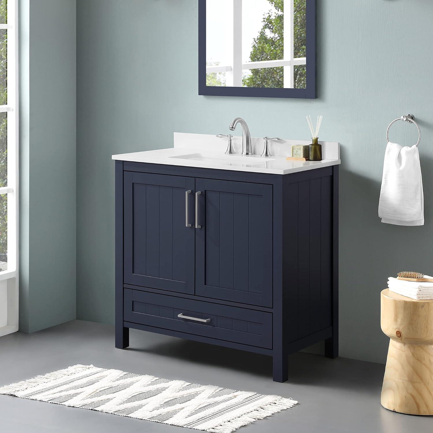 Ove Decors OVE Decors Kansas 36" Single Bathroom Vanity, in Midnight Blue Finish