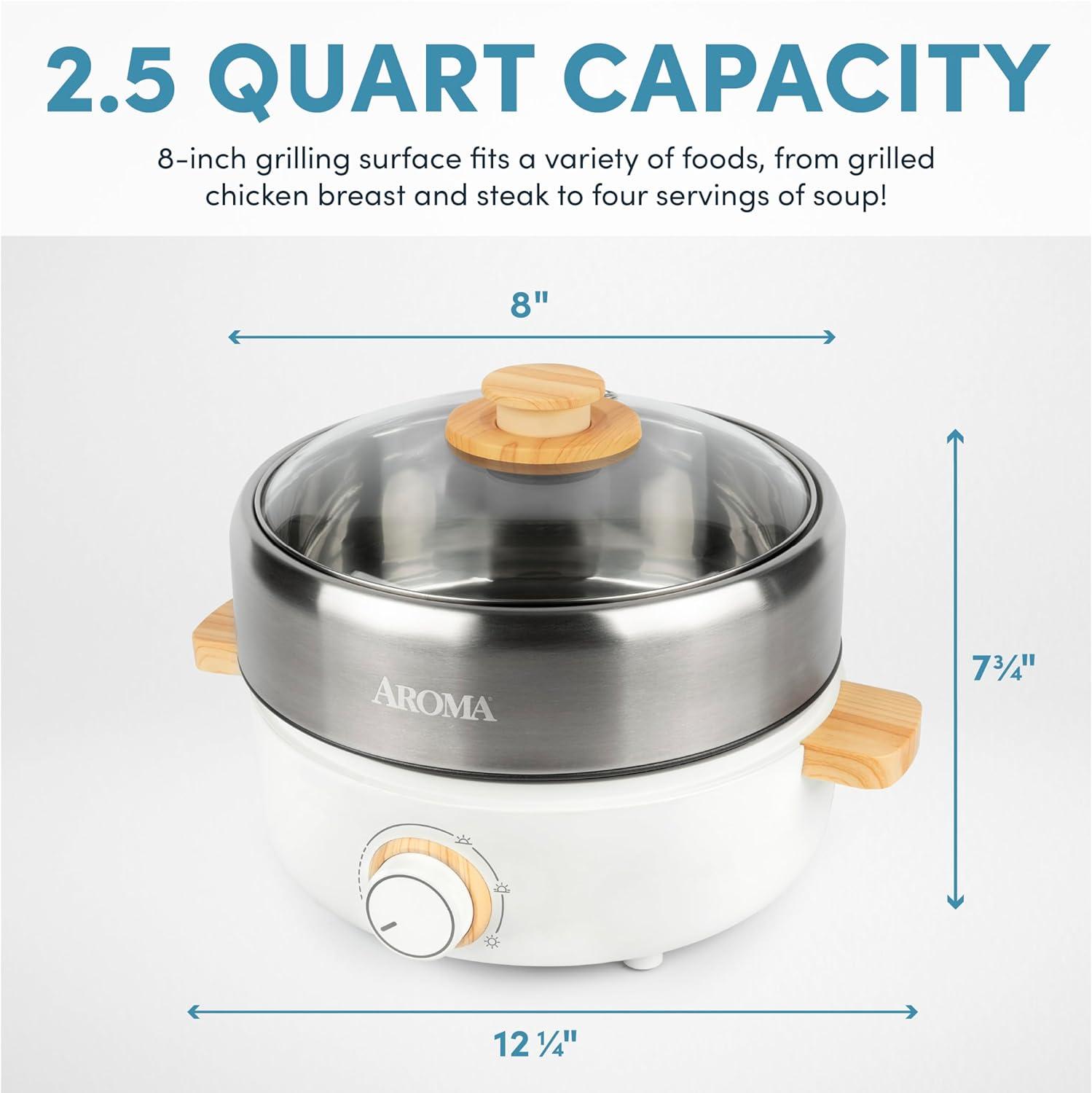 AROMA ® 2.5-Qt. Multi-Grill Hot Pot