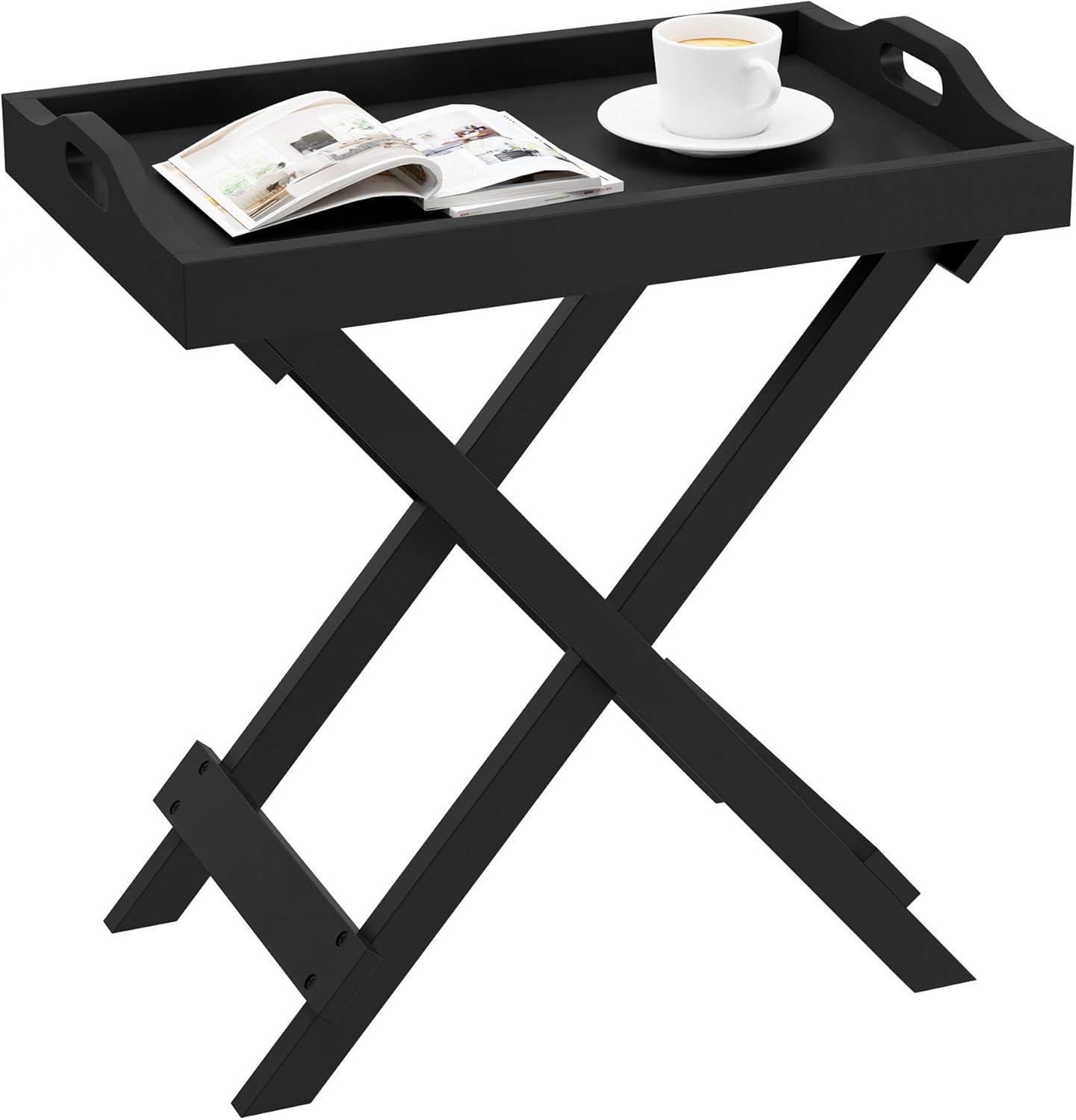 Lavish Home 80-FT-10 End Table - Black