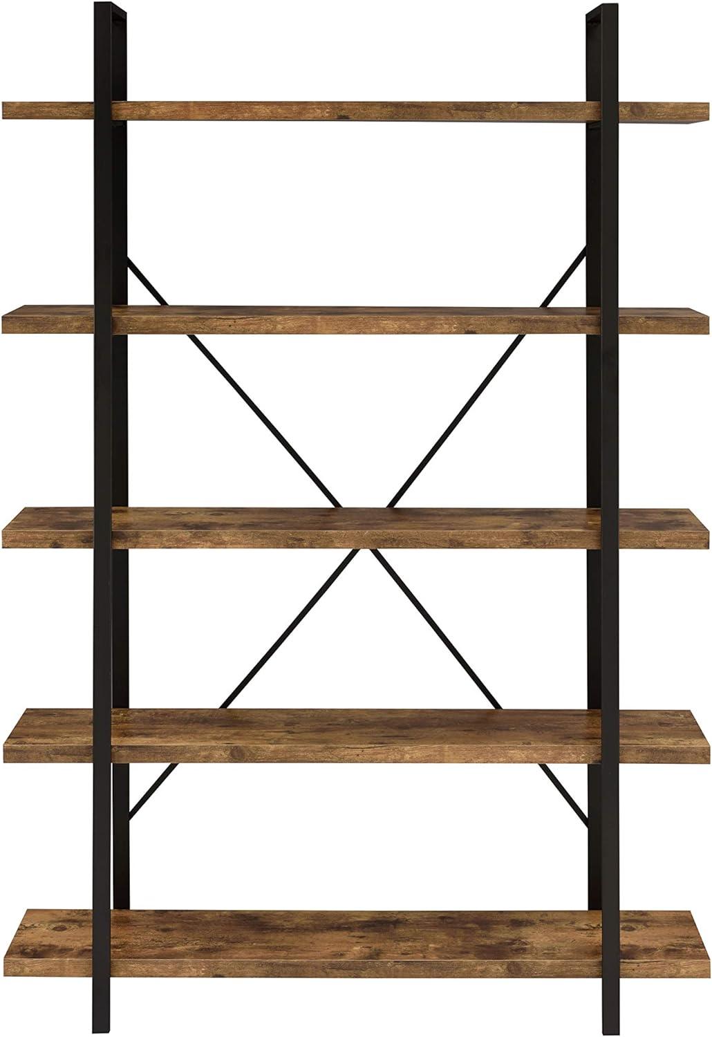 70" Cole 5 Shelf Bookcase with Frame - Coaster