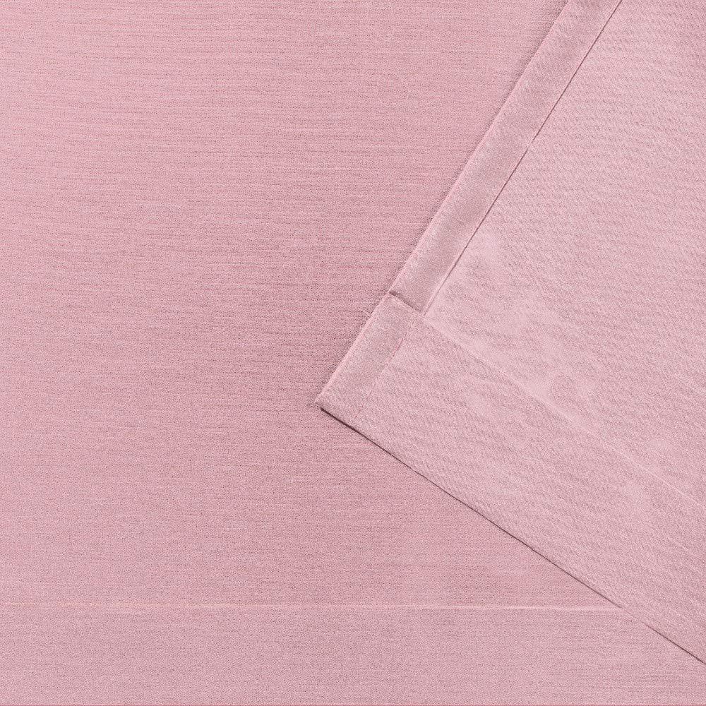 Set of 2 84"x54" Chateau Striped Faux Silk Grommet Top Light Filtering Window Curtain Panel Gray/Blush: Modern Drapes