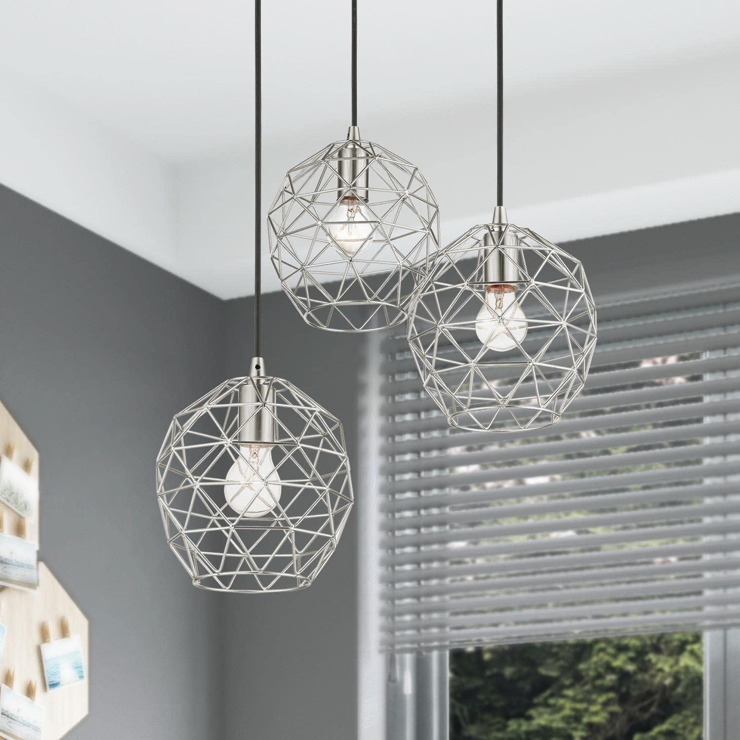 Livex Lighting Geometrix 3 - Light Pendant in  Brushed Nickel