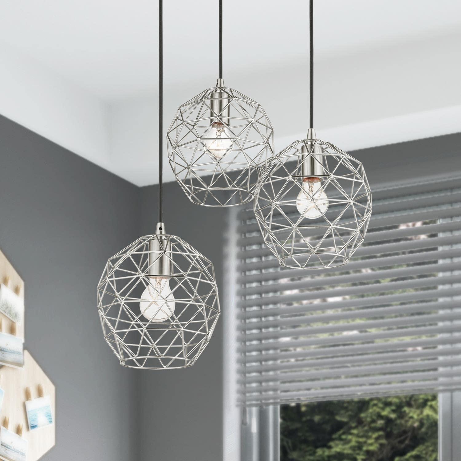 Livex Lighting Geometrix 3 - Light Pendant in  Brushed Nickel