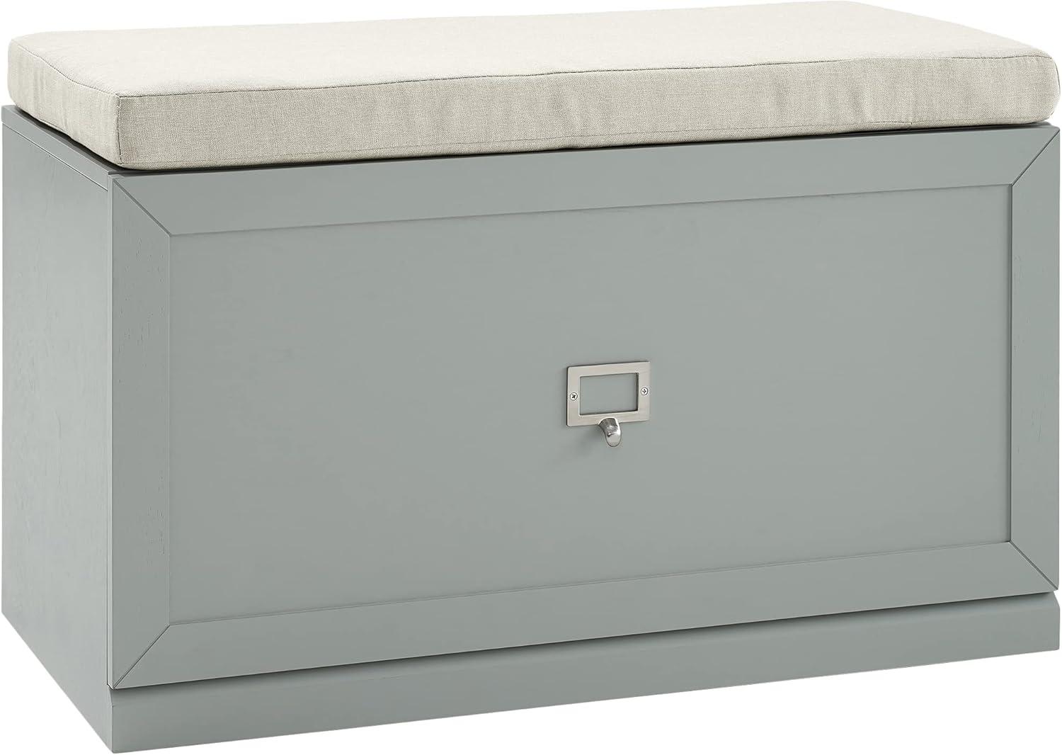 Crestshire Linen Blend Upholstered Storage Bench