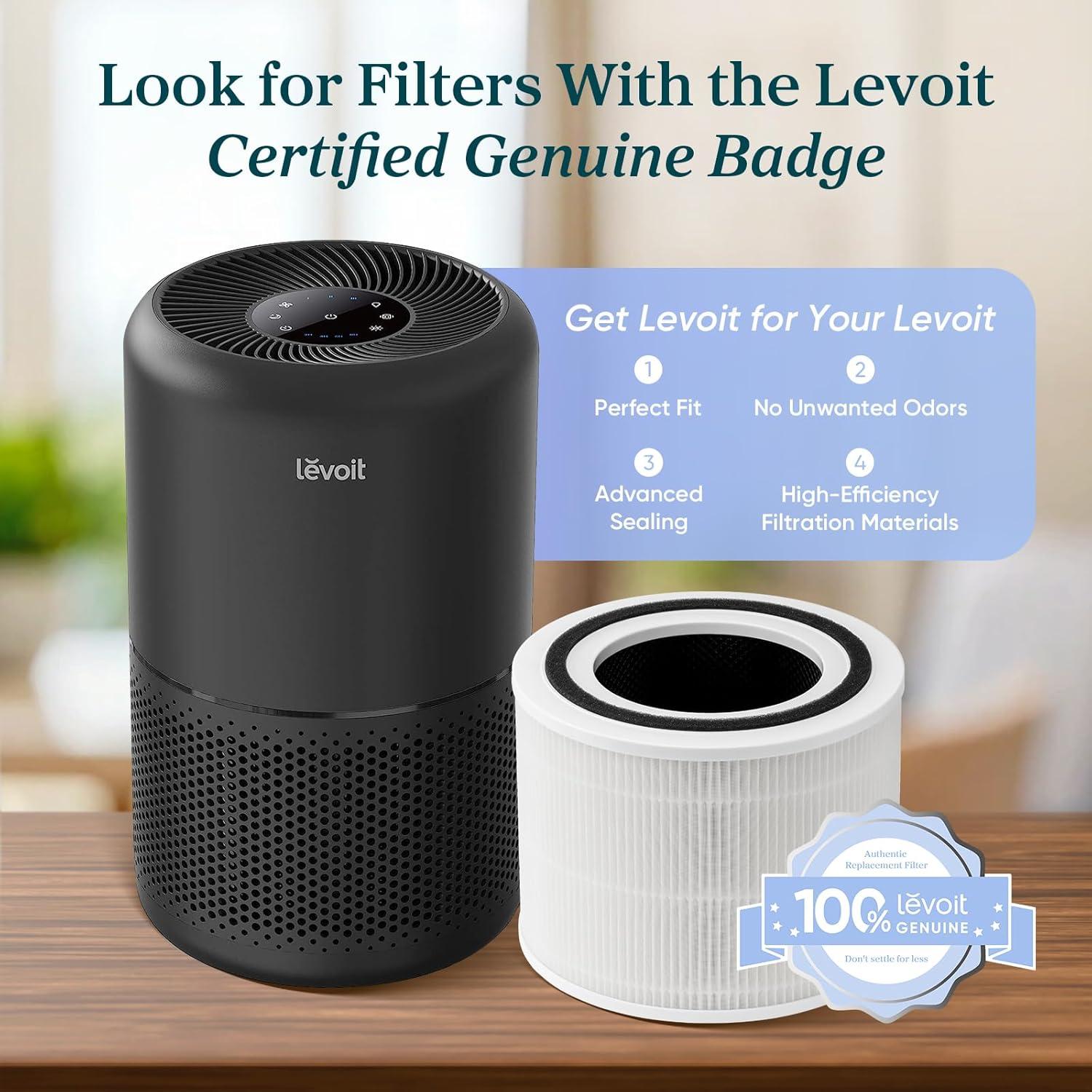 Black HEPA Ionic Odor Absorbing Air Purifier