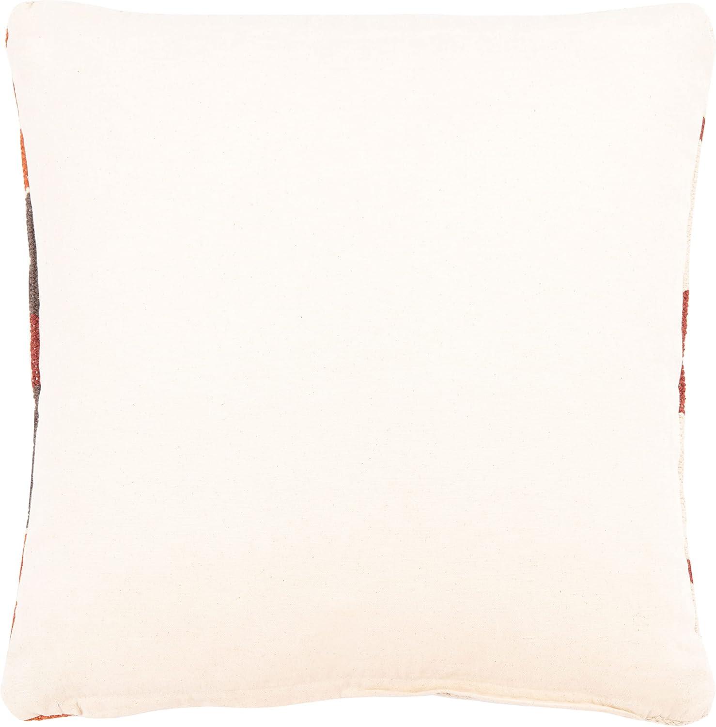 Southwestern Rust and Beige Cotton Throw Pillow