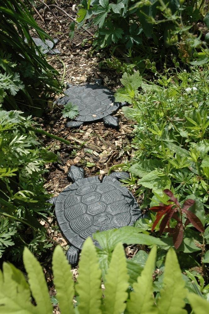 Black Cast Iron Turtle Garden Stepping Stone