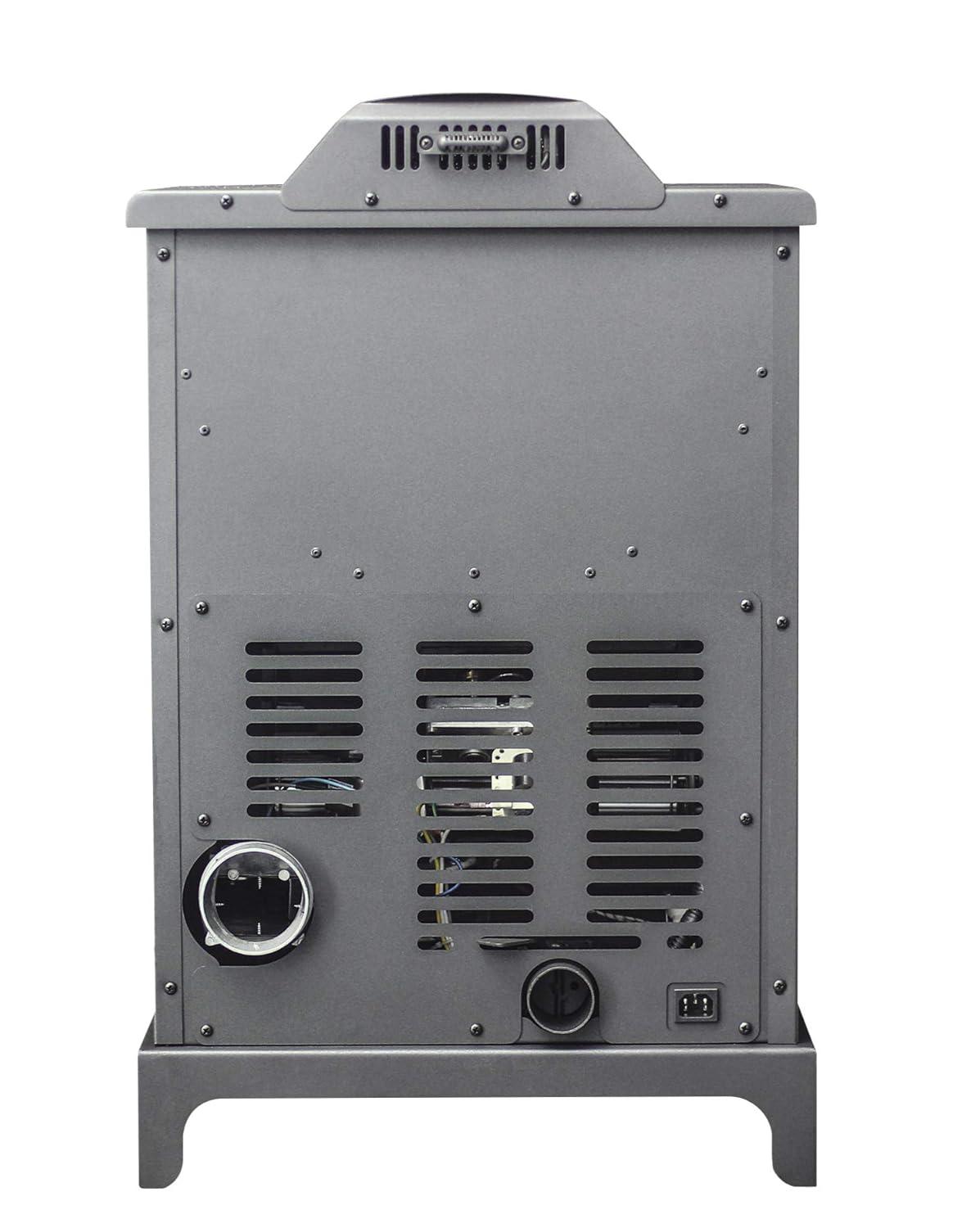 Medium Black Freestanding Pellet Stove with Remote Control