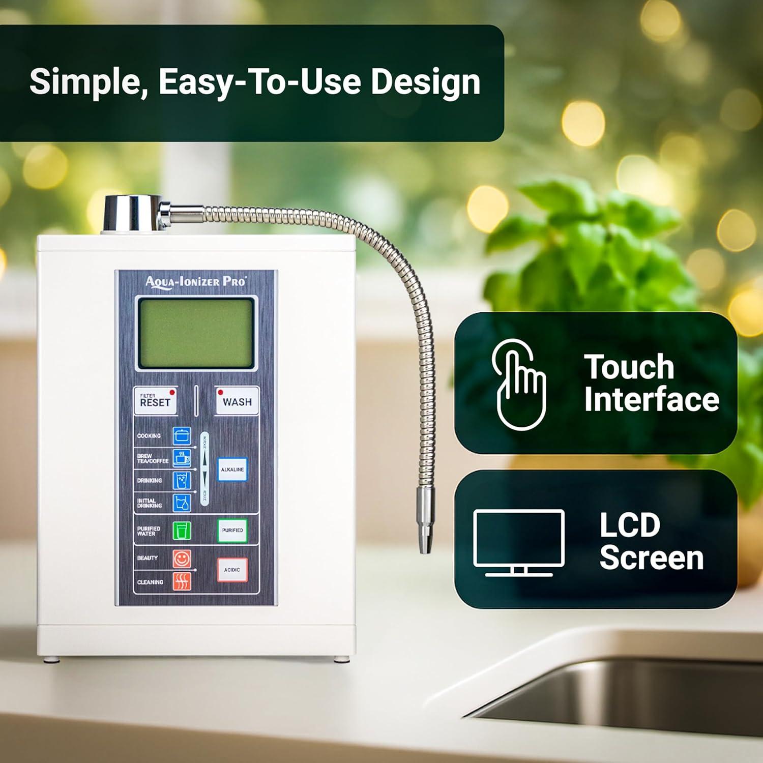 Aqua Ionizer Deluxe 7.0 | Water Ionizer | Alkaline Water Filtration System | Produces pH 4.5-11.0 Alkaline Water | Up to -800mV ORP | 4000 Liters Per Filter | 7 Water Settings