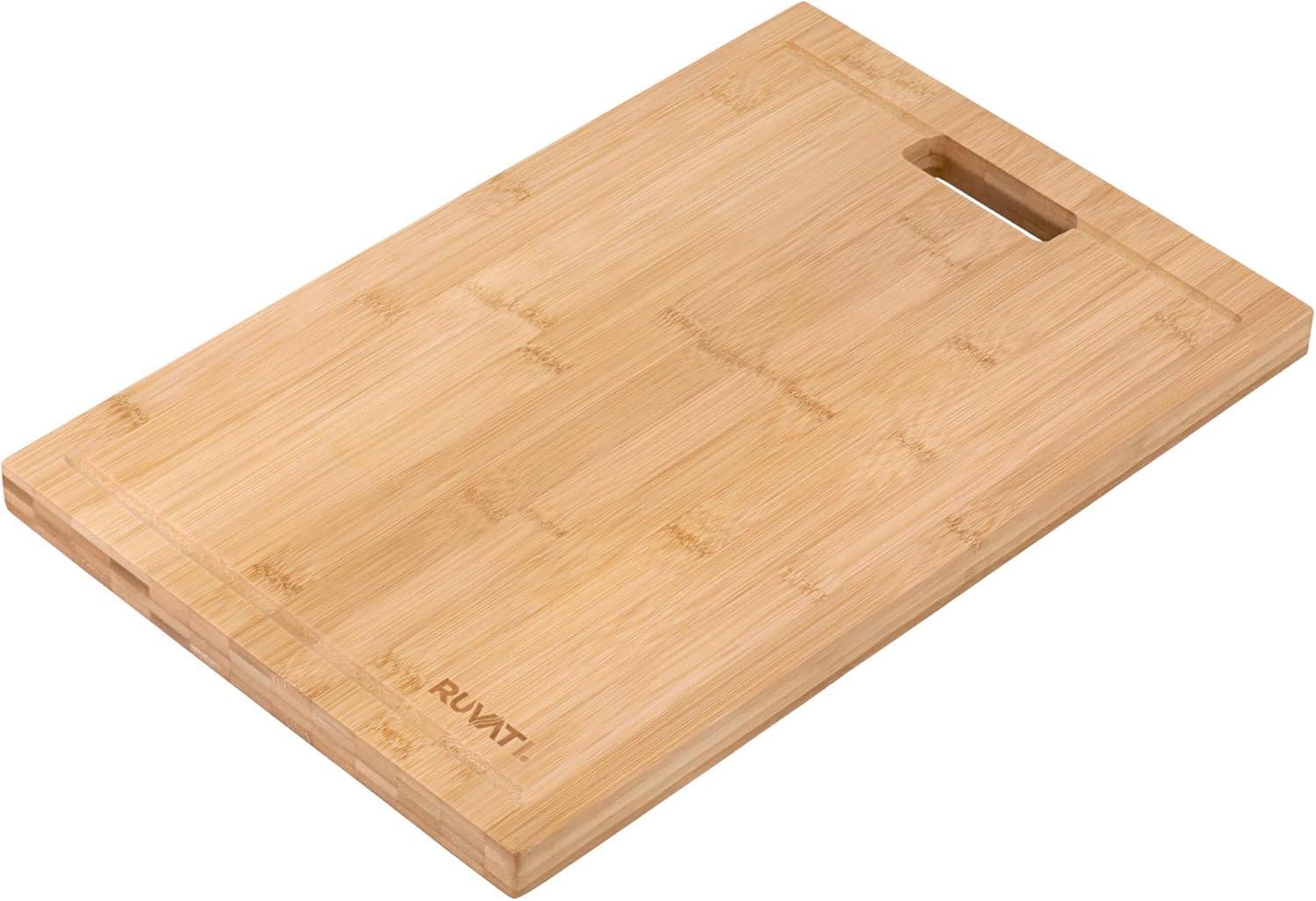 Ruvati Ruvati 17 x 11 inch LedgeFit Bamboo Replacement Cutting Board for Ruvati Workstation Sinks