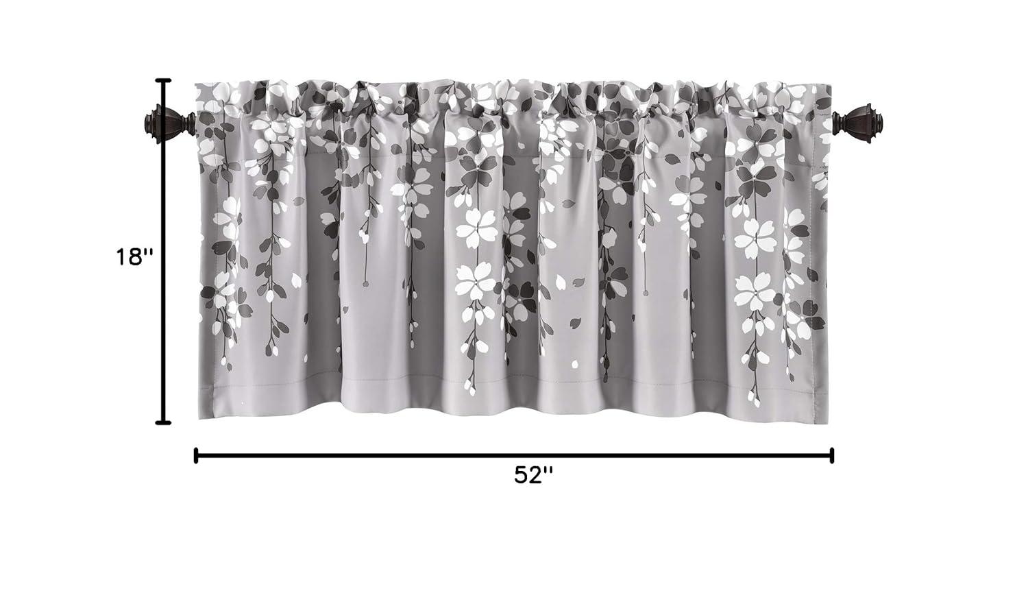 Lush Decor Floral Tailored 52'' W Window Valance