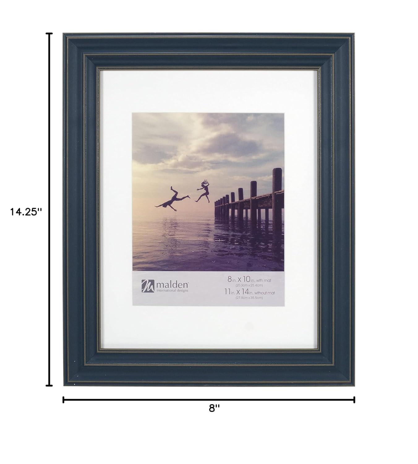 Malden Indigo Picture Frame with Mat