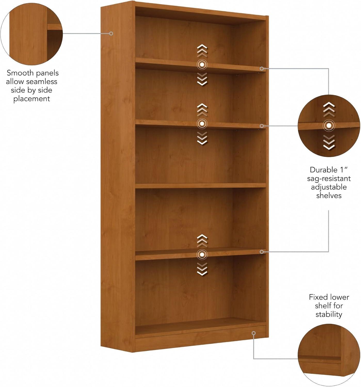 Bush Furniture Universal Tall 5 Shelf Bookcase