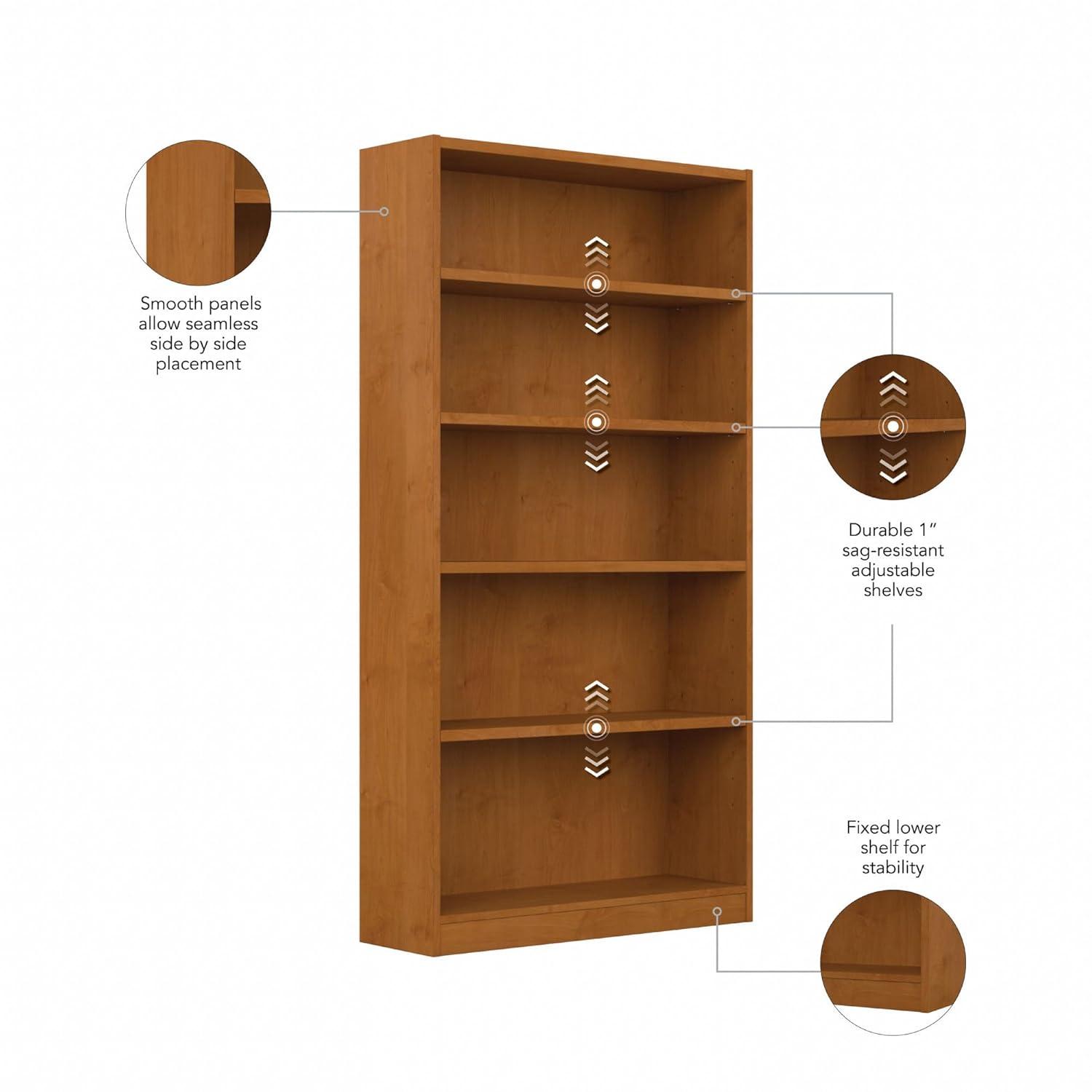 Bush Furniture Universal Tall 5 Shelf Bookcase