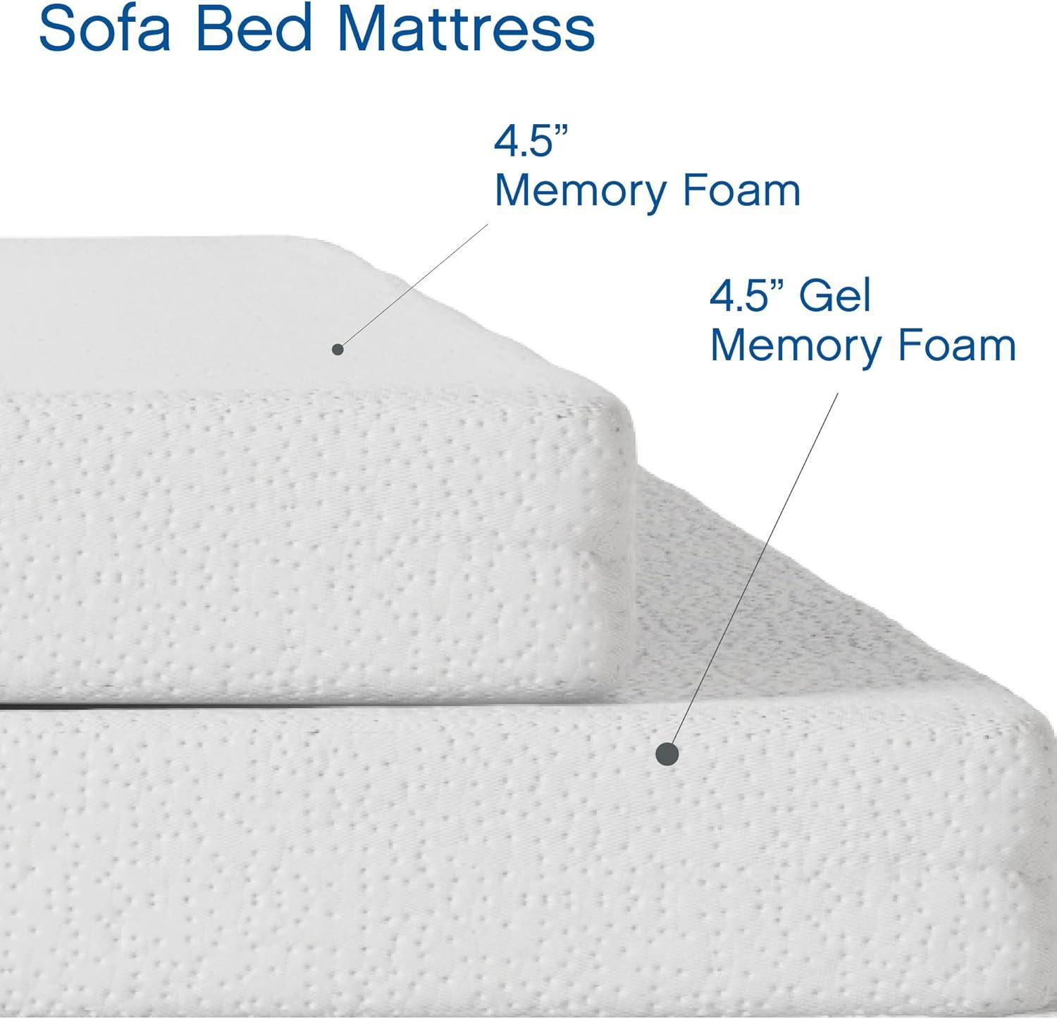 Twin Gel Memory Foam Foldable Sofa Bed Mattress