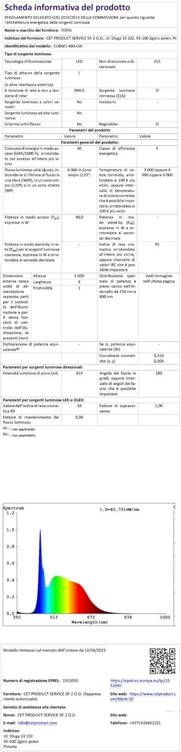 12V COB LED Strip Light Daylight White 5000K Waterproof IP65 480LEDs/M Super Bright 4000Lm CRI>90 16.4ft/5M Dotless High Density Cuttable Flexible for Cabinet Home DIY Lighting Projects