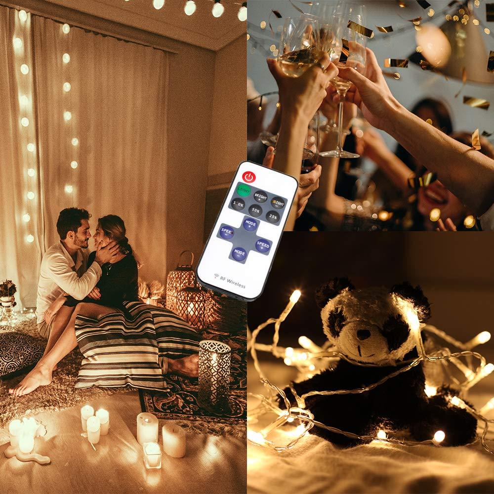 RF Mini Wireless Remote Controller for Single Color 3528 5050 LED Strip Lights, Wireless Remote Control with White DC Connector, RF Dimmer for 12V DC LED Ribbon, Shelf Lights