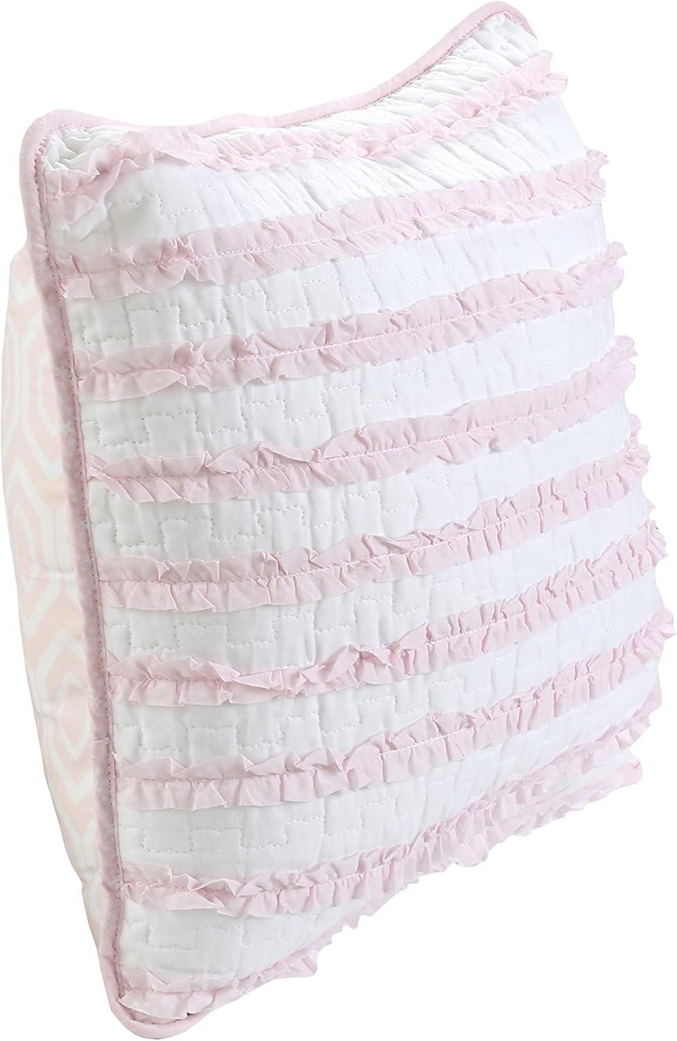 Ruffled Cotton Throw Pillow