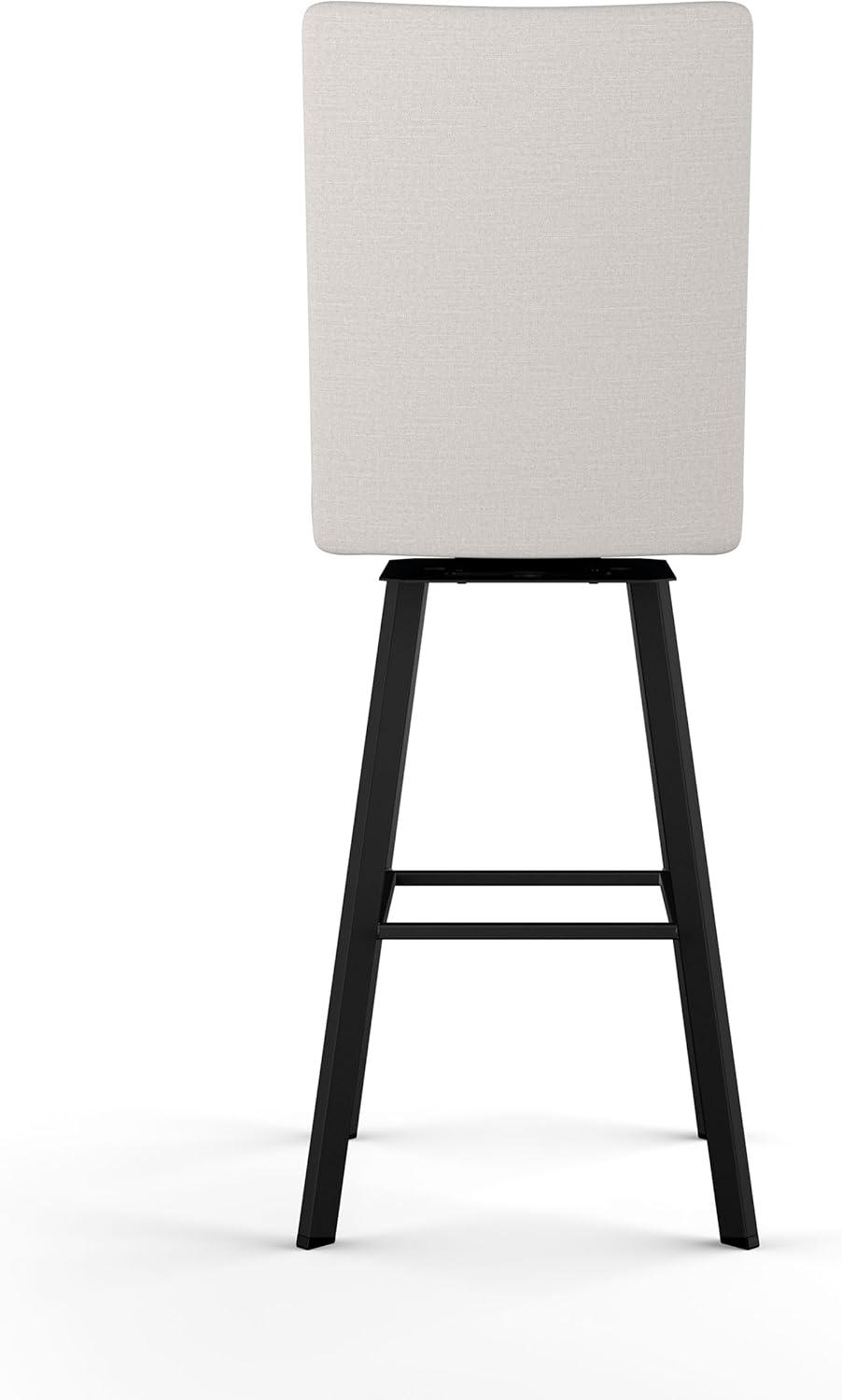 Elmira Light Grey Polyester Swivel Counter Height Barstool