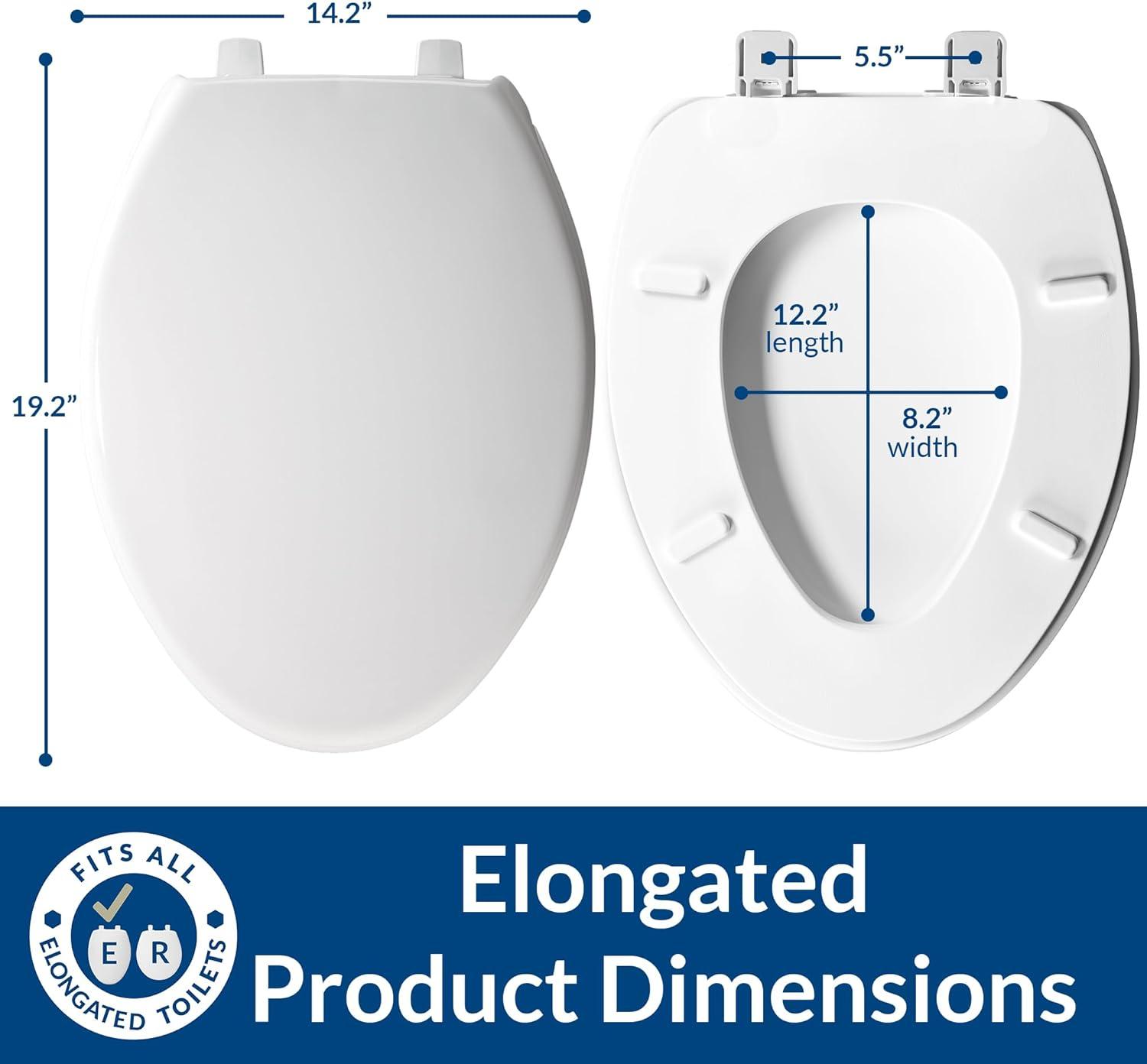 Elongated Toilet Seat and Lid