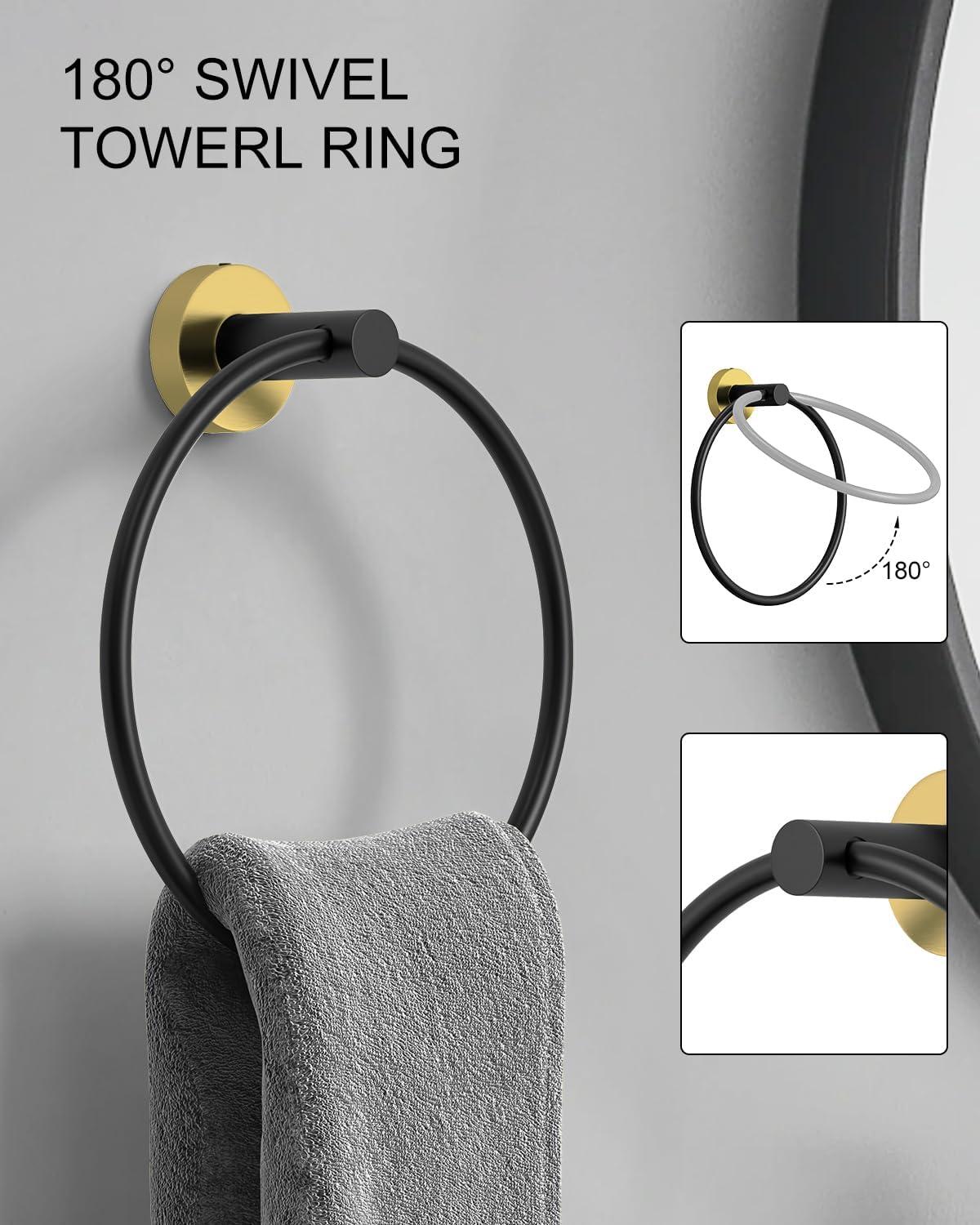 VIBRANTBATH A-91020-BG 5 - Piece Bathroom Hardware Set