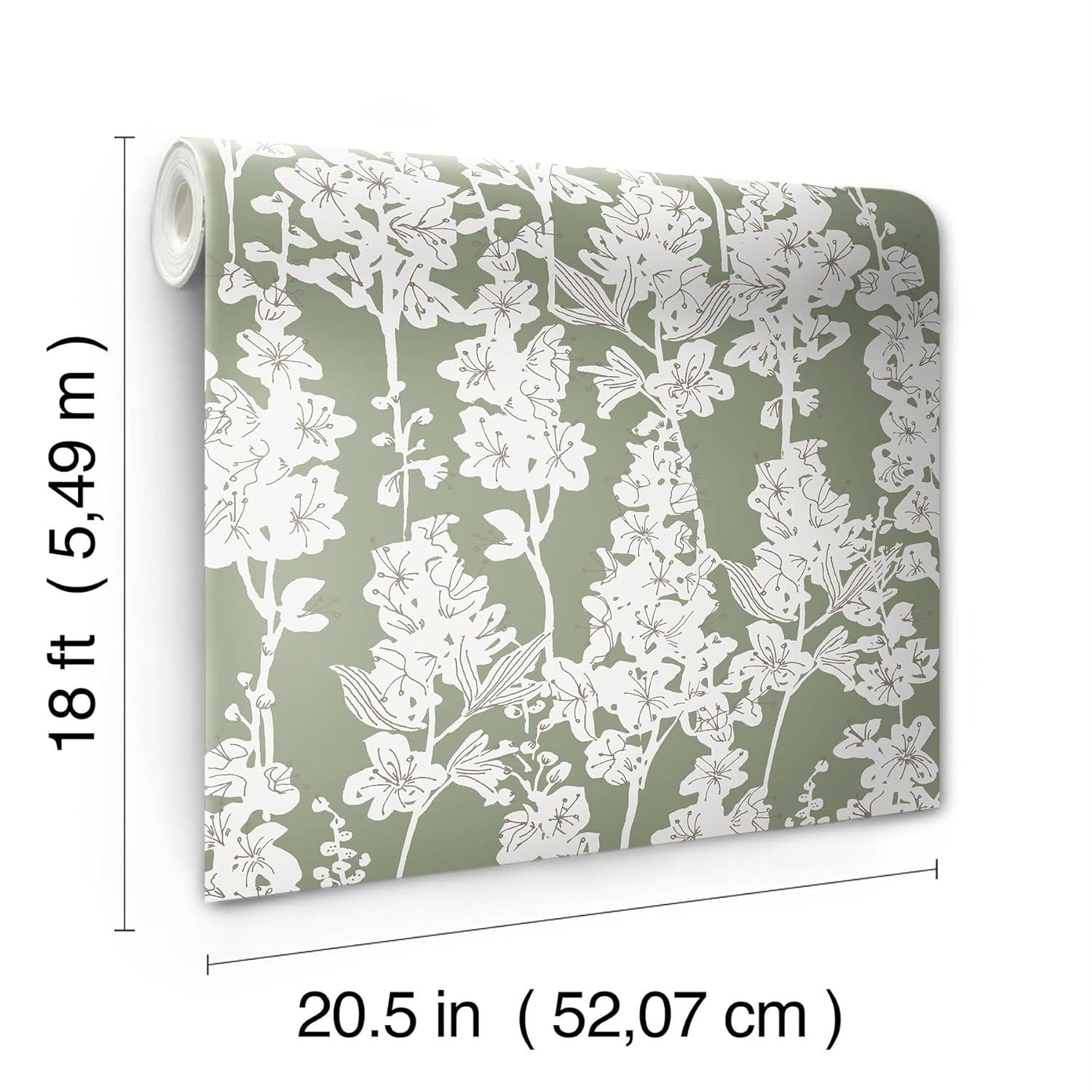 Larkspur 18' L x 20.5" W Peel and Stick Wallpaper Roll