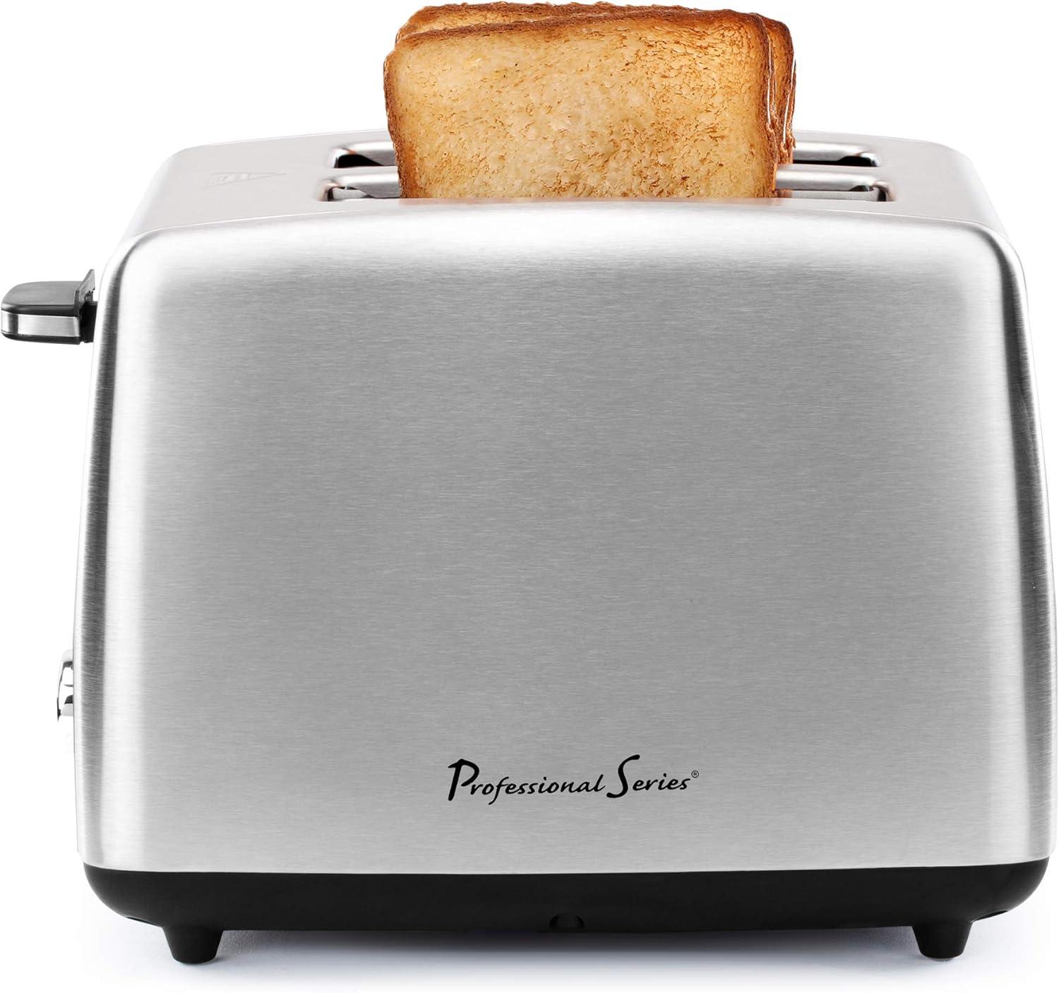 Continental Electric Professional Series 2 Slice Wide Slot Toaster Stainless