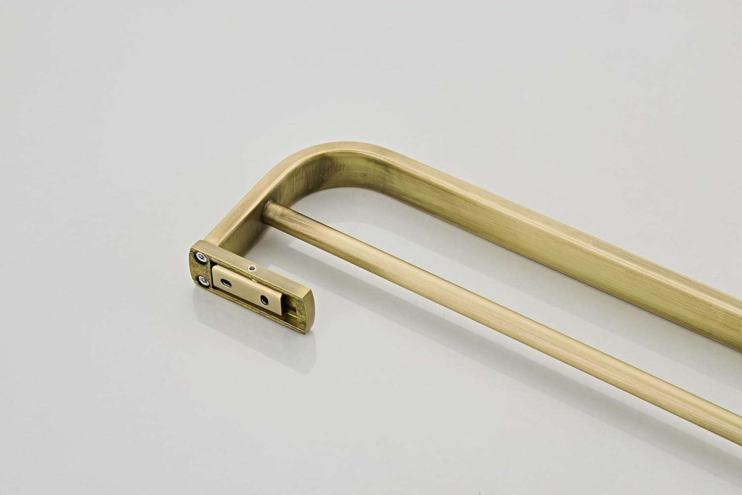 Brushed Bronze Double Layer Brass Wall Mounted Towel Rail