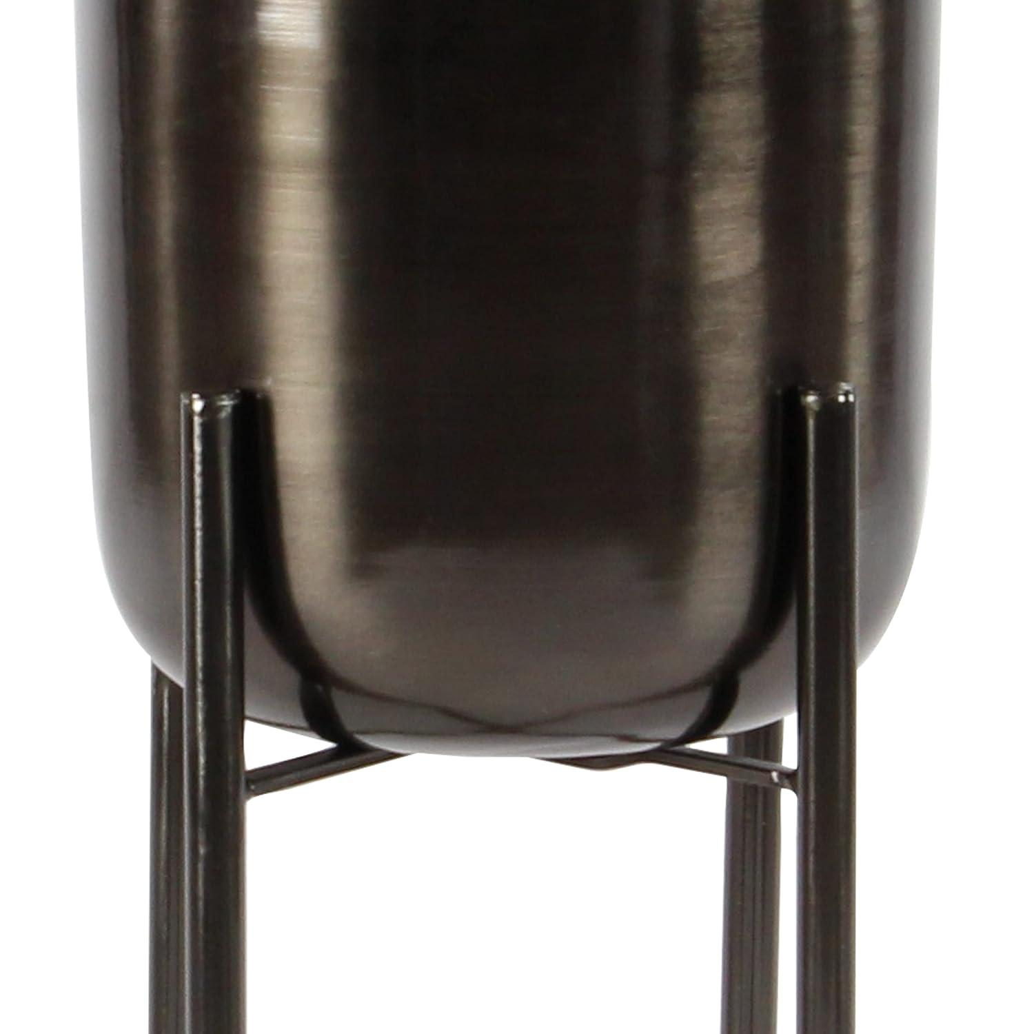 CosmoLiving by Cosmopolitan 2 - Piece Metal Dome Indoor Outdoor Planter with Removable Stand Set